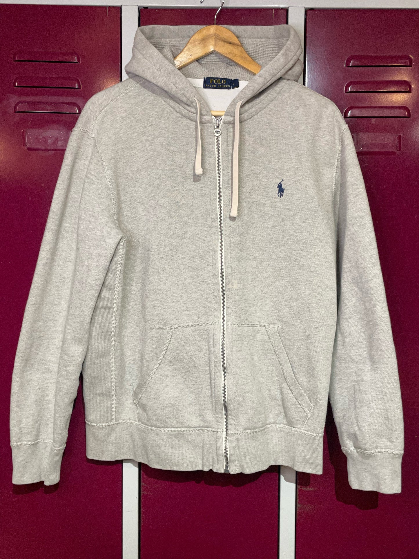 POLO RALPH LAUREN HOODIE ZIP UP SZ: L