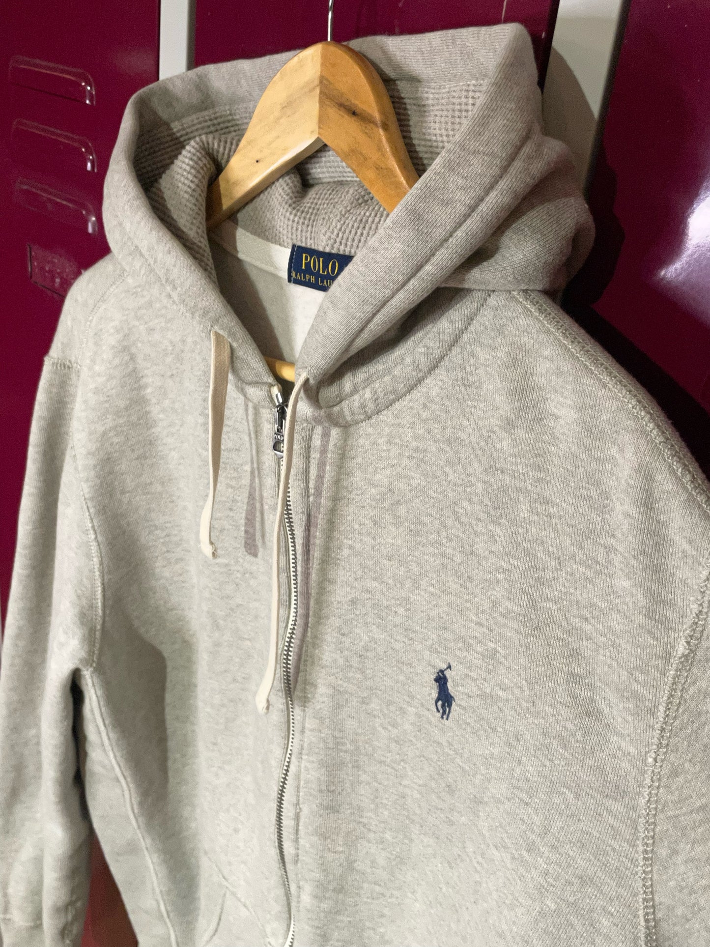 POLO RALPH LAUREN HOODIE ZIP UP SZ: L