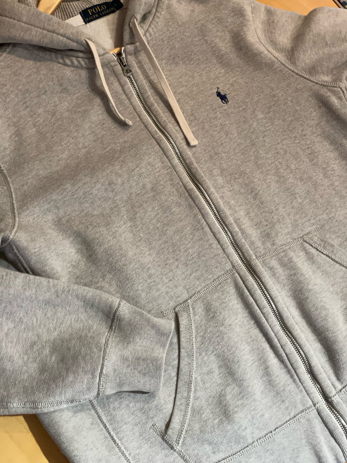 POLO RALPH LAUREN HOODIE ZIP UP SZ: L