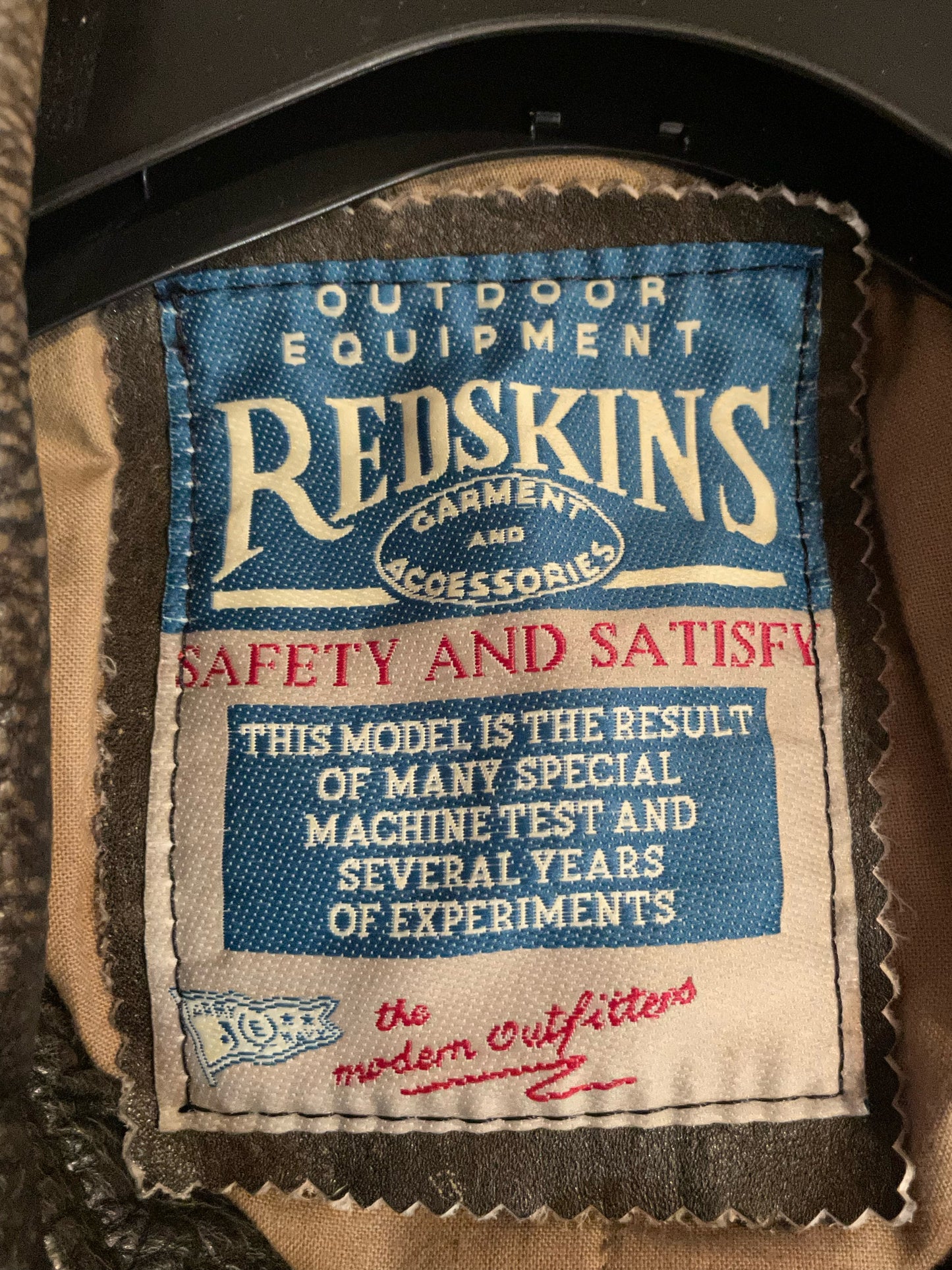 REDSKINS BROWN LEATHER VARSITY JACKET SZ: L