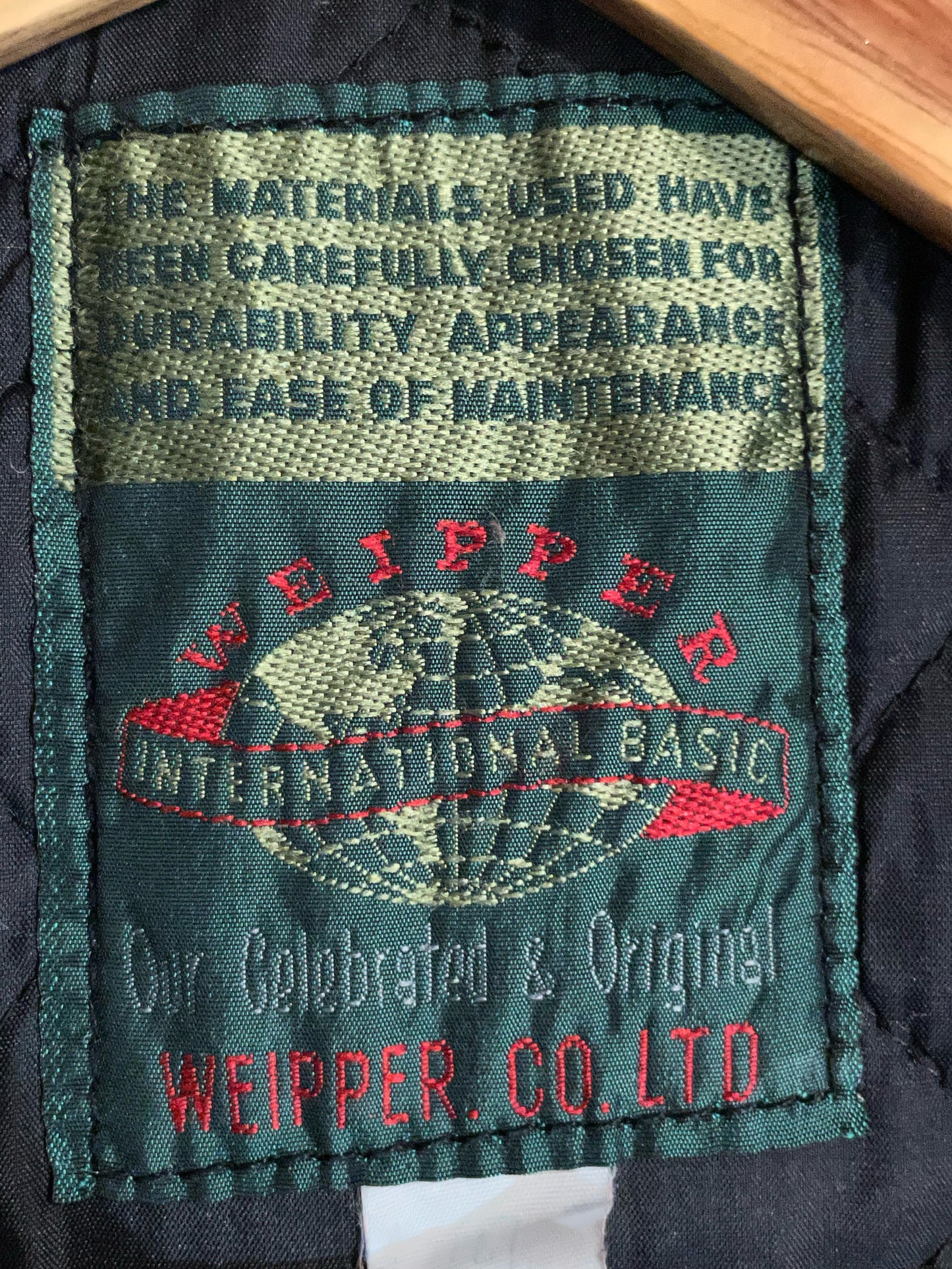 VINTAGE 90S WEIPPER BIKER PERFECTO DENIM JACKET SZ: L