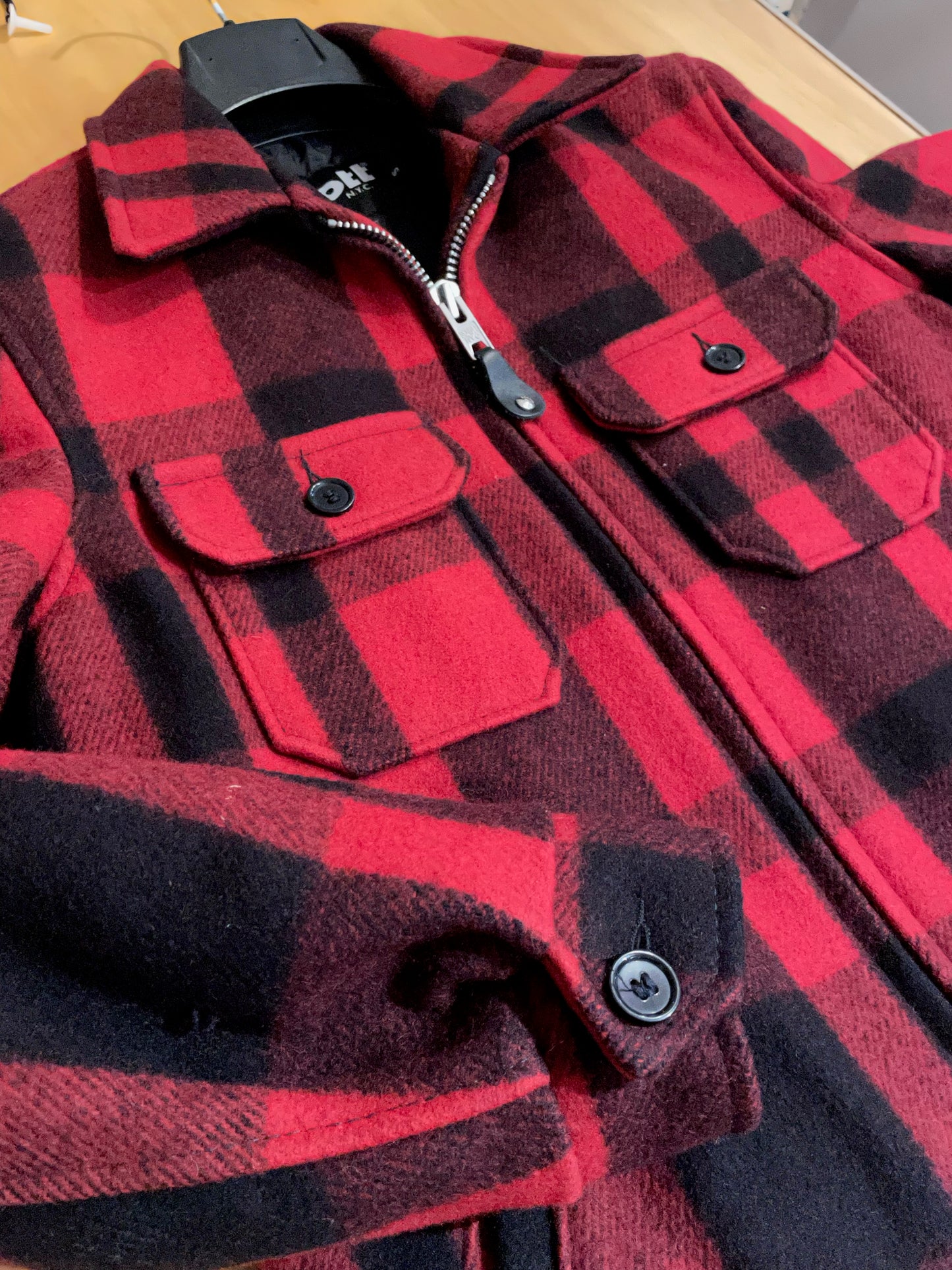 SCHOTT N.Y.C MADE IN U.S.A PLAID JACKET  SZ: S