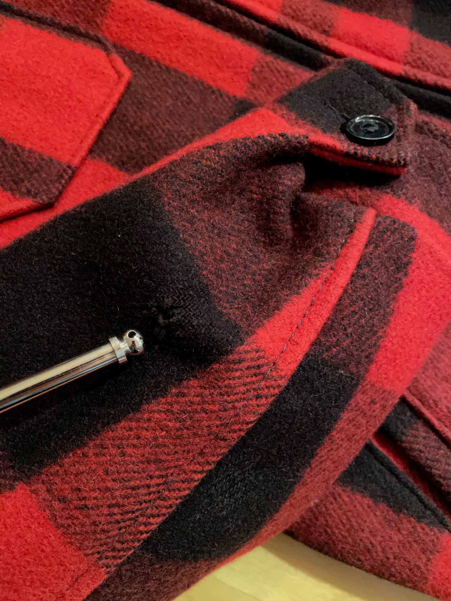 SCHOTT N.Y.C MADE IN U.S.A PLAID JACKET  SZ: S