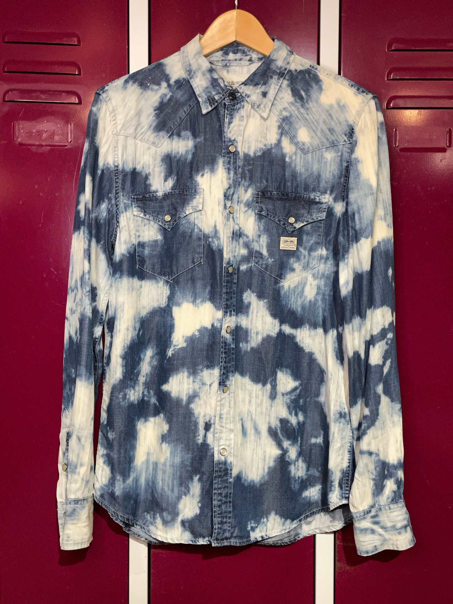 VINTAGE DENIM & SUPPLY RALPH LAUREN TIE DYE SHIRT  SZ: M
