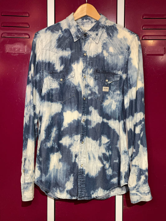 VINTAGE DENIM & SUPPLY RALPH LAUREN TIE DYE SHIRT  SZ: M