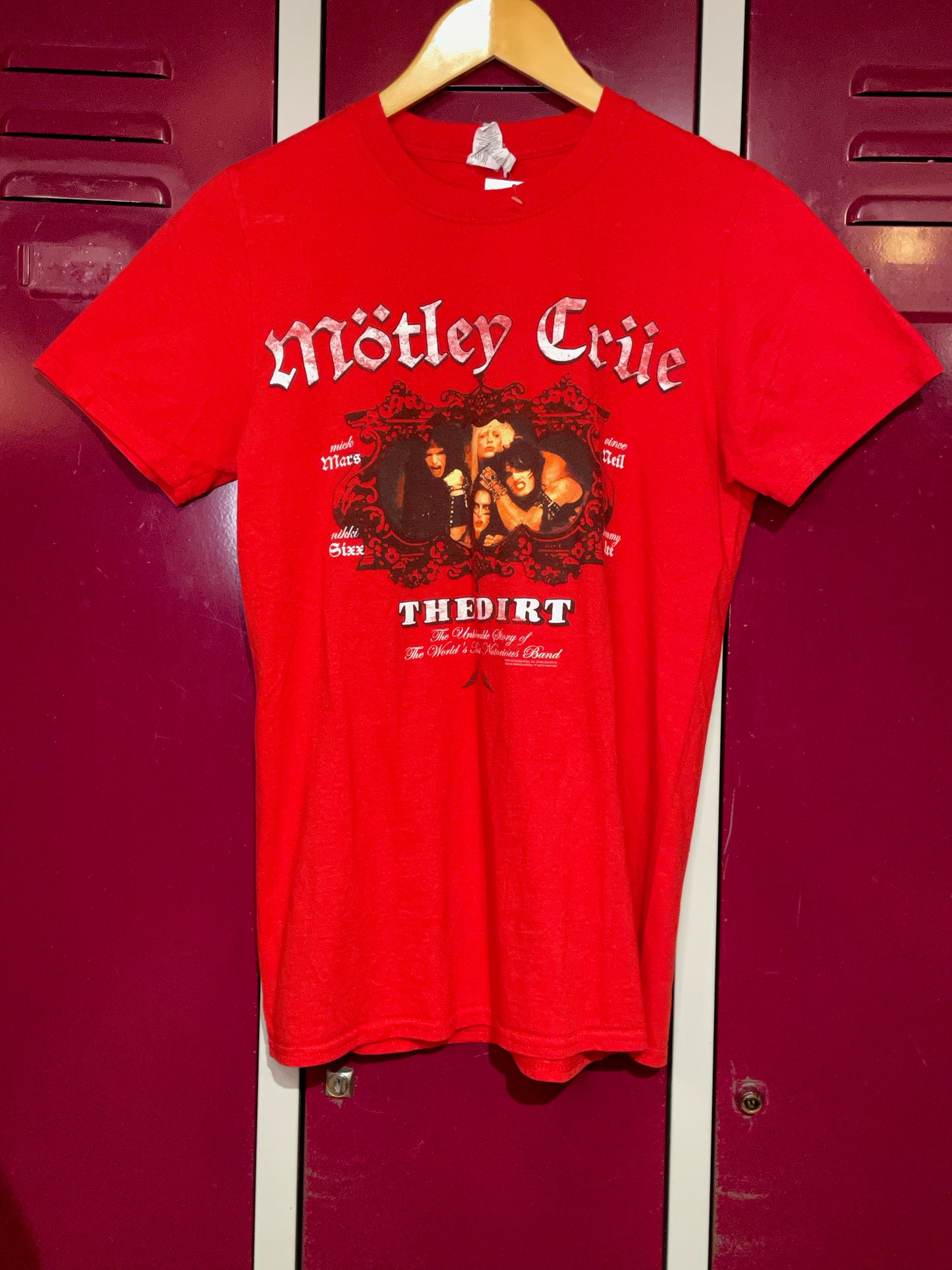 MOTLEY CRUE "THE DIRT" ROCK BAND T-SHIRT SZ: S