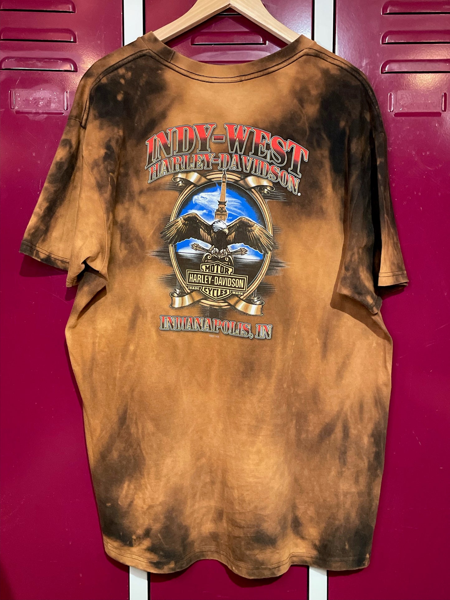 HARLEY DAVIDSON INDIANAPOLIS TIE DYE MOTORCYCLE T-SHIRT  SZ: XXL