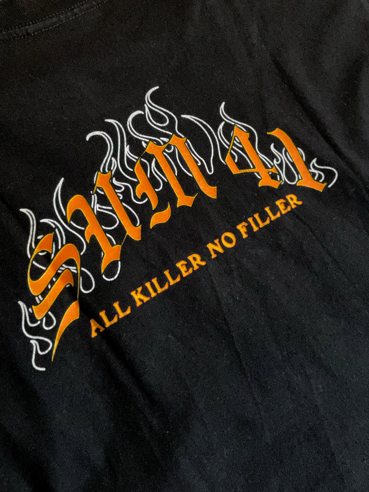 VINTAGE 00S SUM 41 "ALL KILLER NO FILLER" MUSIC BAND T-SHIRT SZ: M