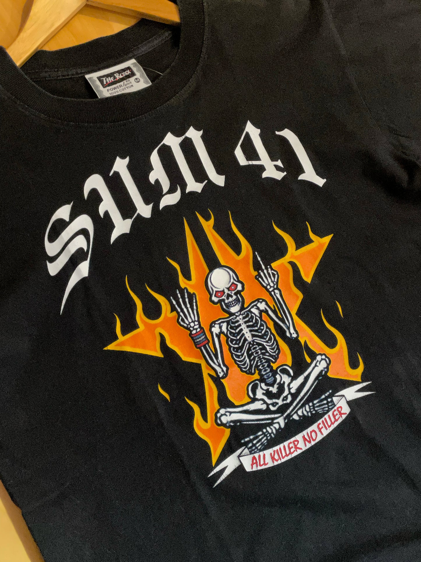 VINTAGE 00S SUM 41 "ALL KILLER NO FILLER" MUSIC BAND T-SHIRT SZ: M