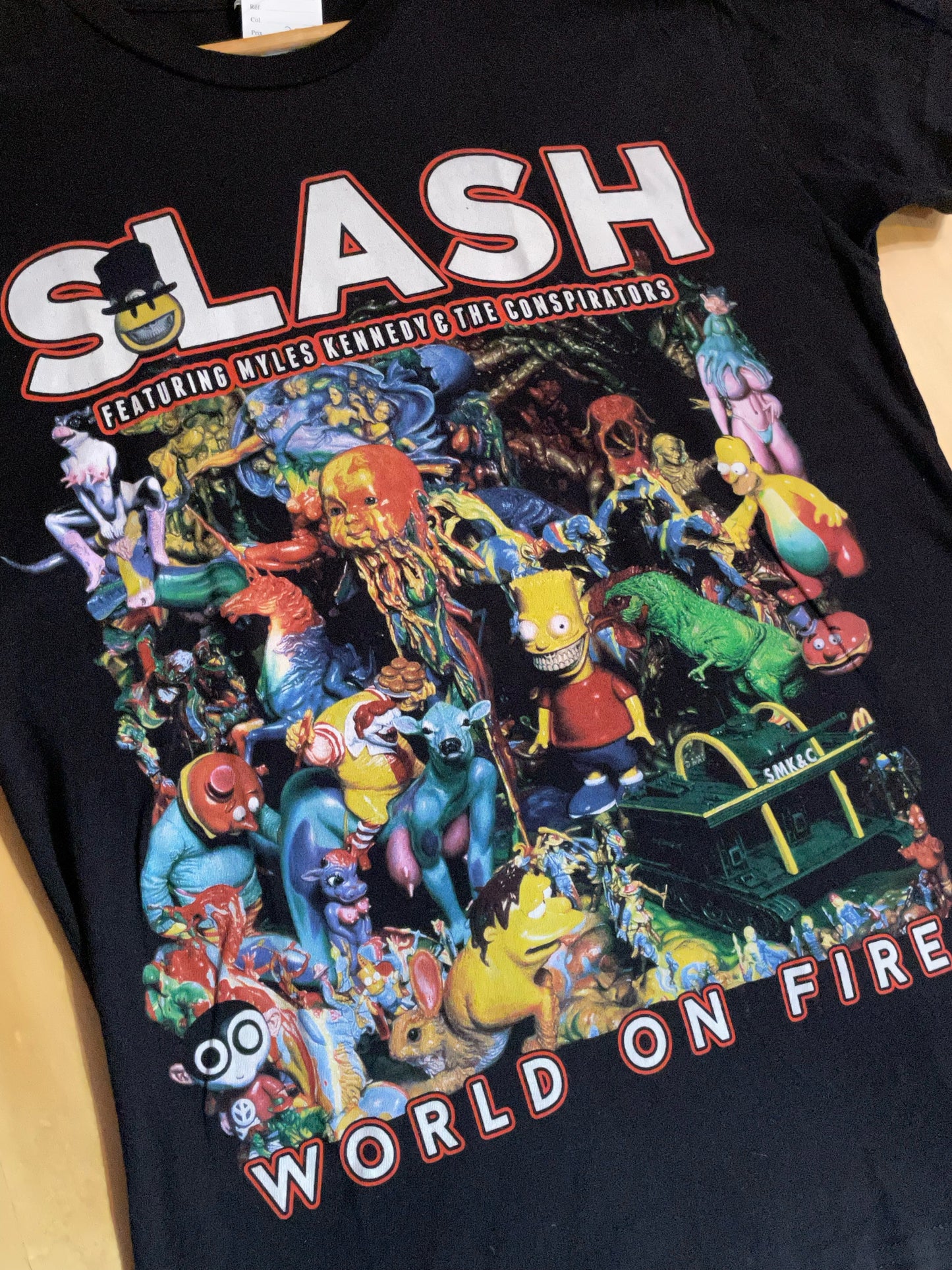SLASH "WORLD ON FIRE" WORLD TOUR 2014 MUSIC T-SHIRT SZ: M