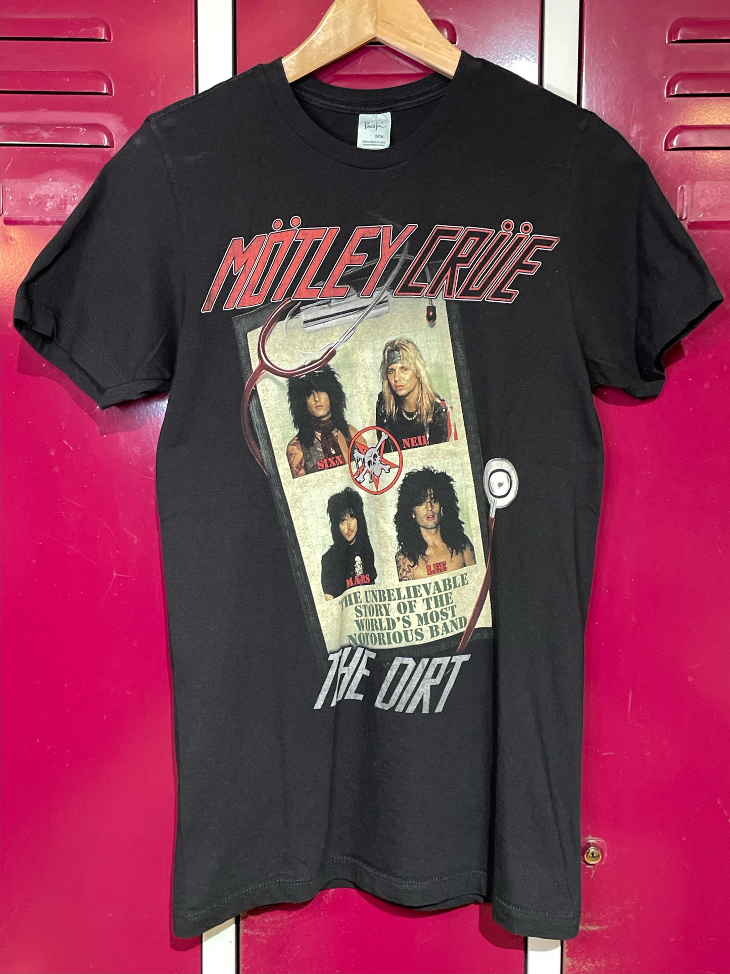 MOTLEY CRUE "THE DIRT" MUSIC BAND T-SHIRT SZ: S