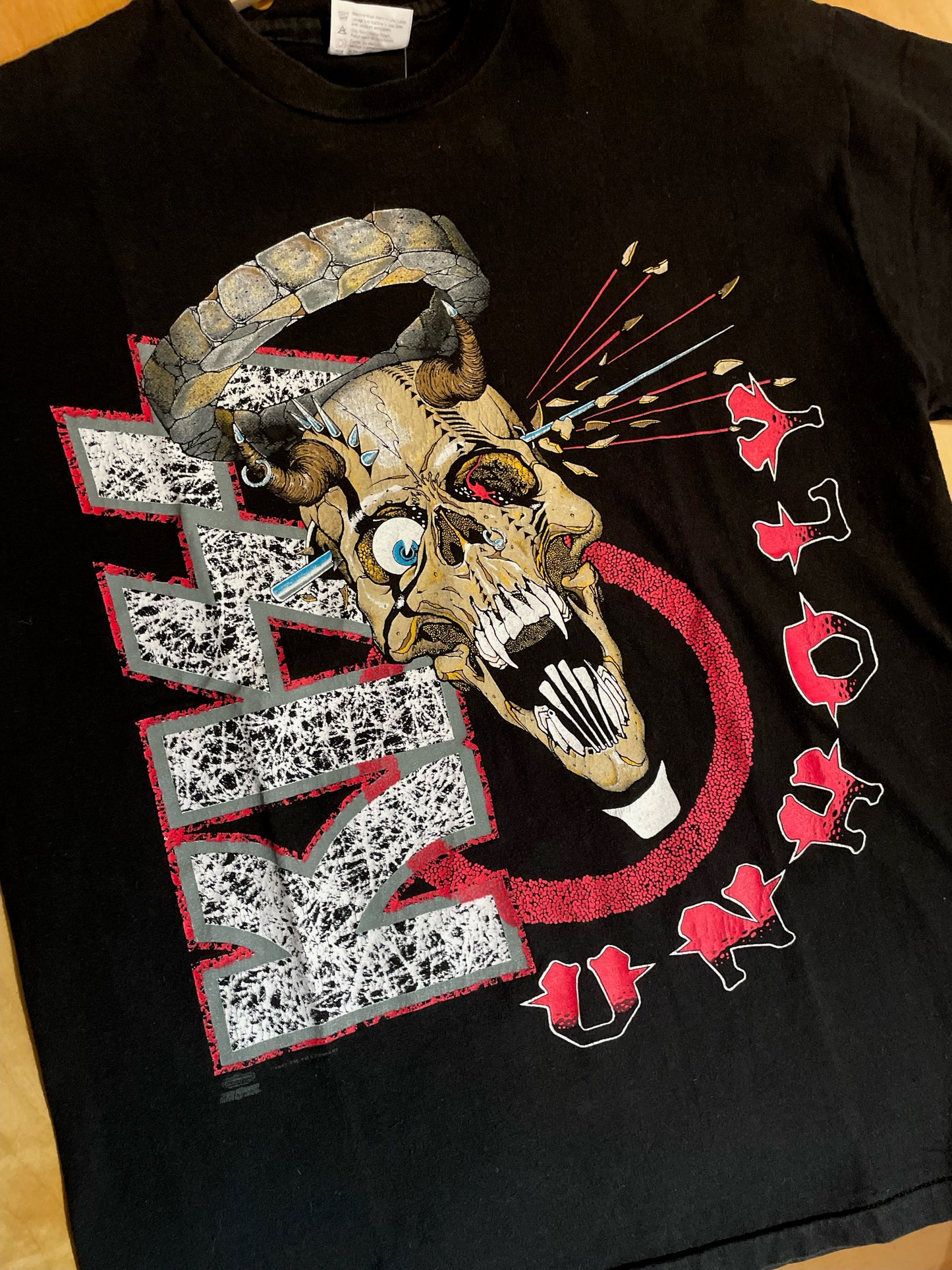 VINTAGE 1992 KISS "UNHOLY" MUSIC BAND T-SHIRT  SZ: L