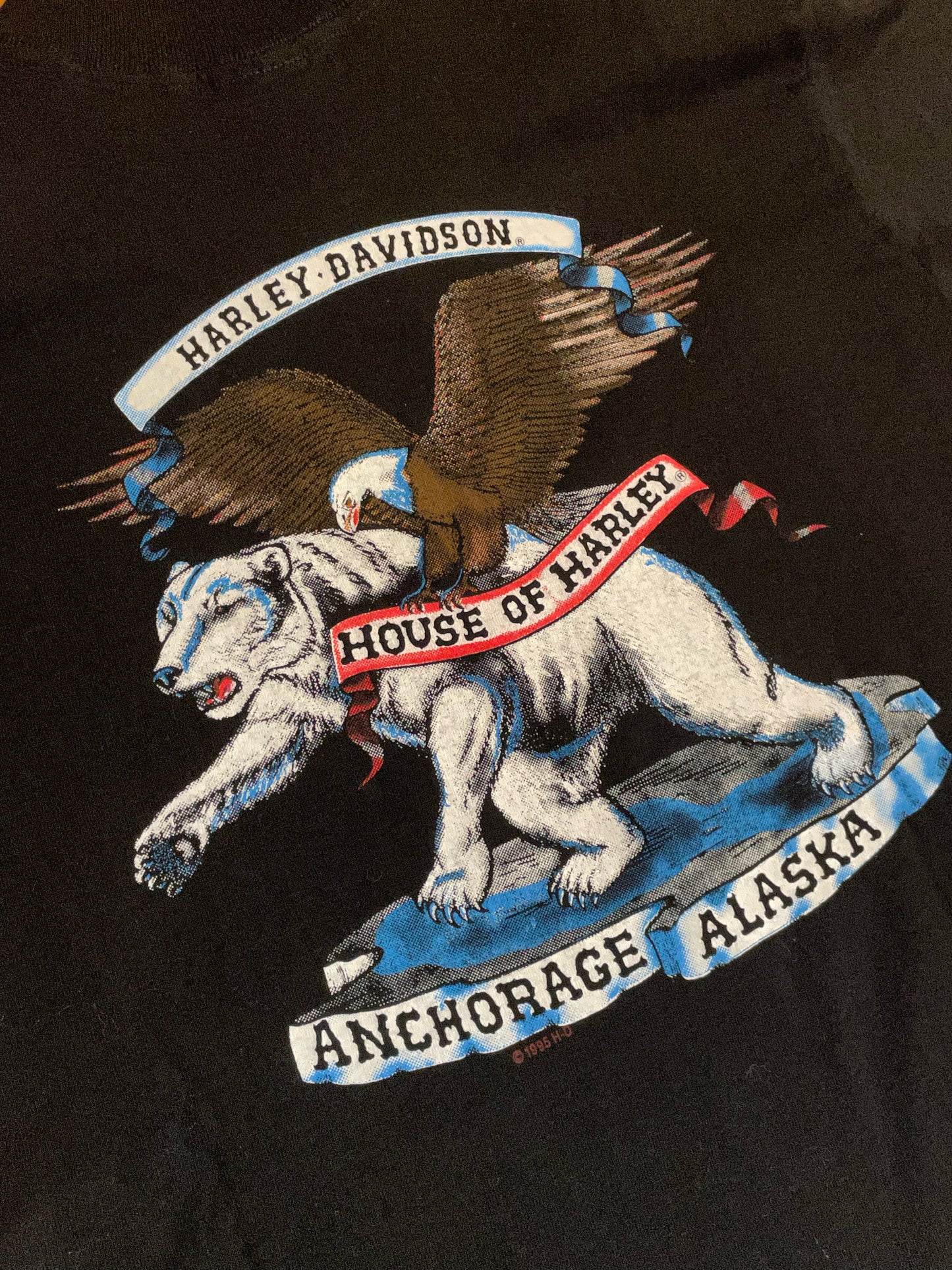VINTAGE 1995 HARLEY DAVIDSON MOTORCYCLES T-SHIRT SZ: S