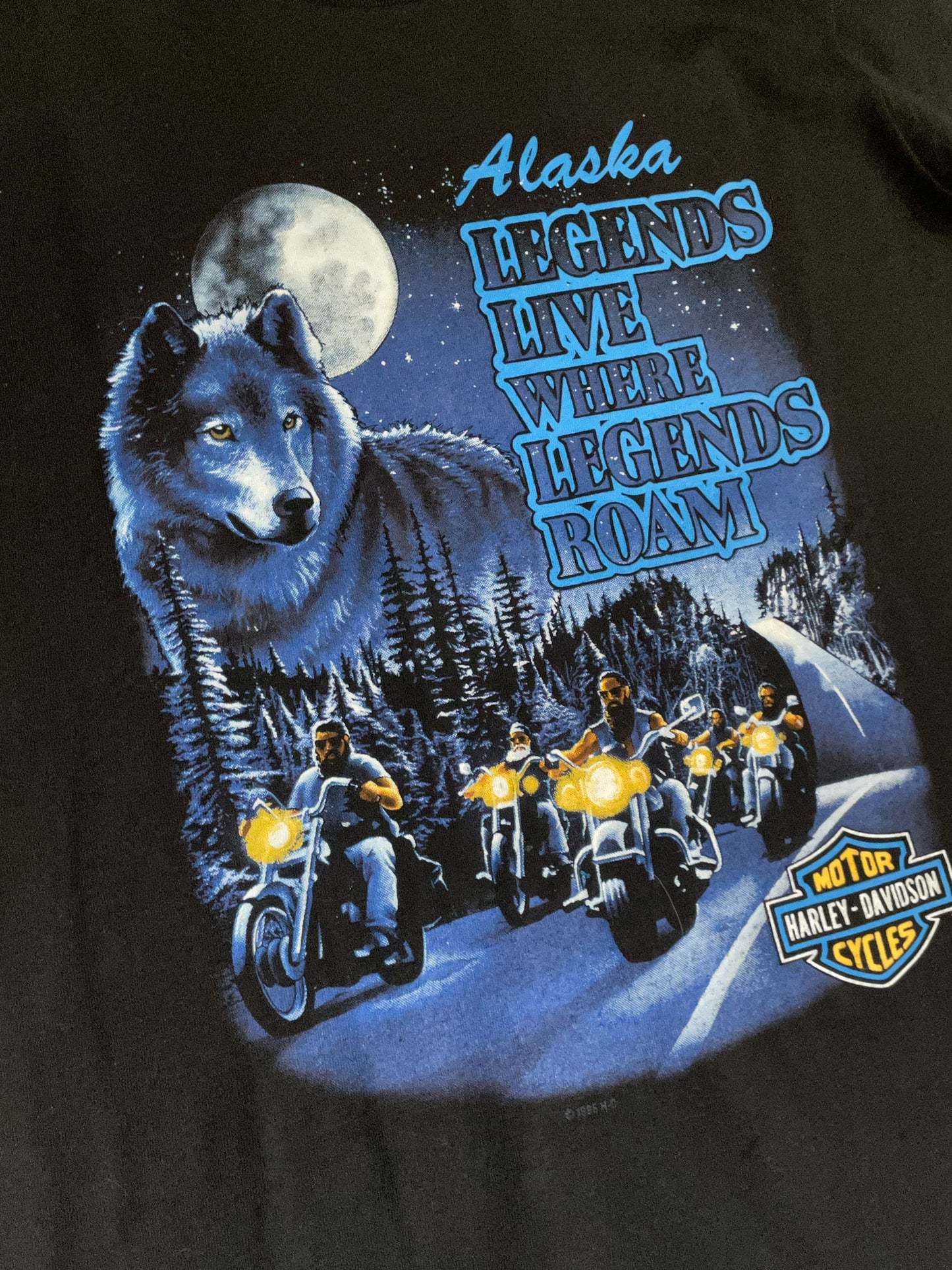 VINTAGE 1995 HARLEY DAVIDSON MOTORCYCLES T-SHIRT SZ: S