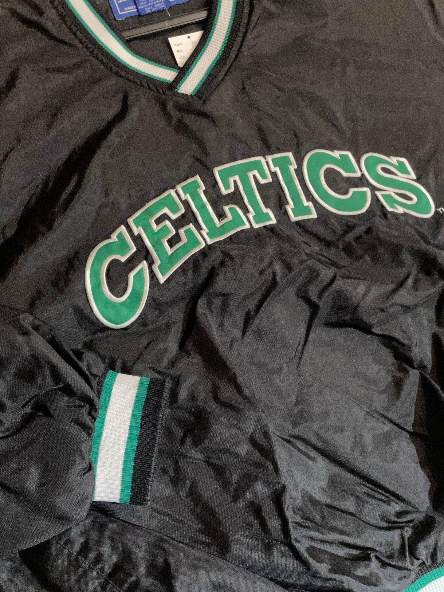 VINTAGE 90s STARTER BOSTON CELTICS PULLOVER WINDBREAKER JACKET SZ: XL