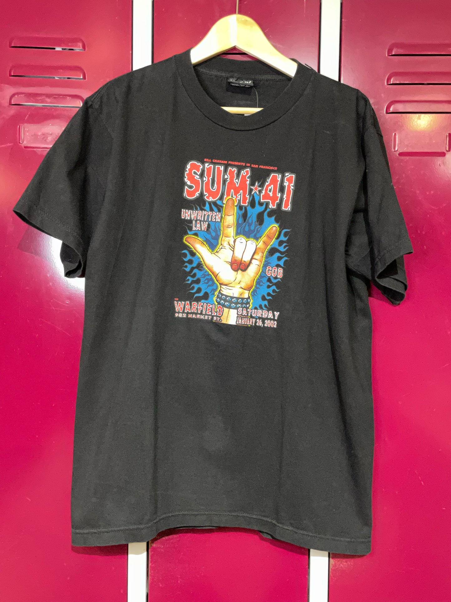 SUM 41 "2002" MUSIC BAND T-SHIRT SZ: L
