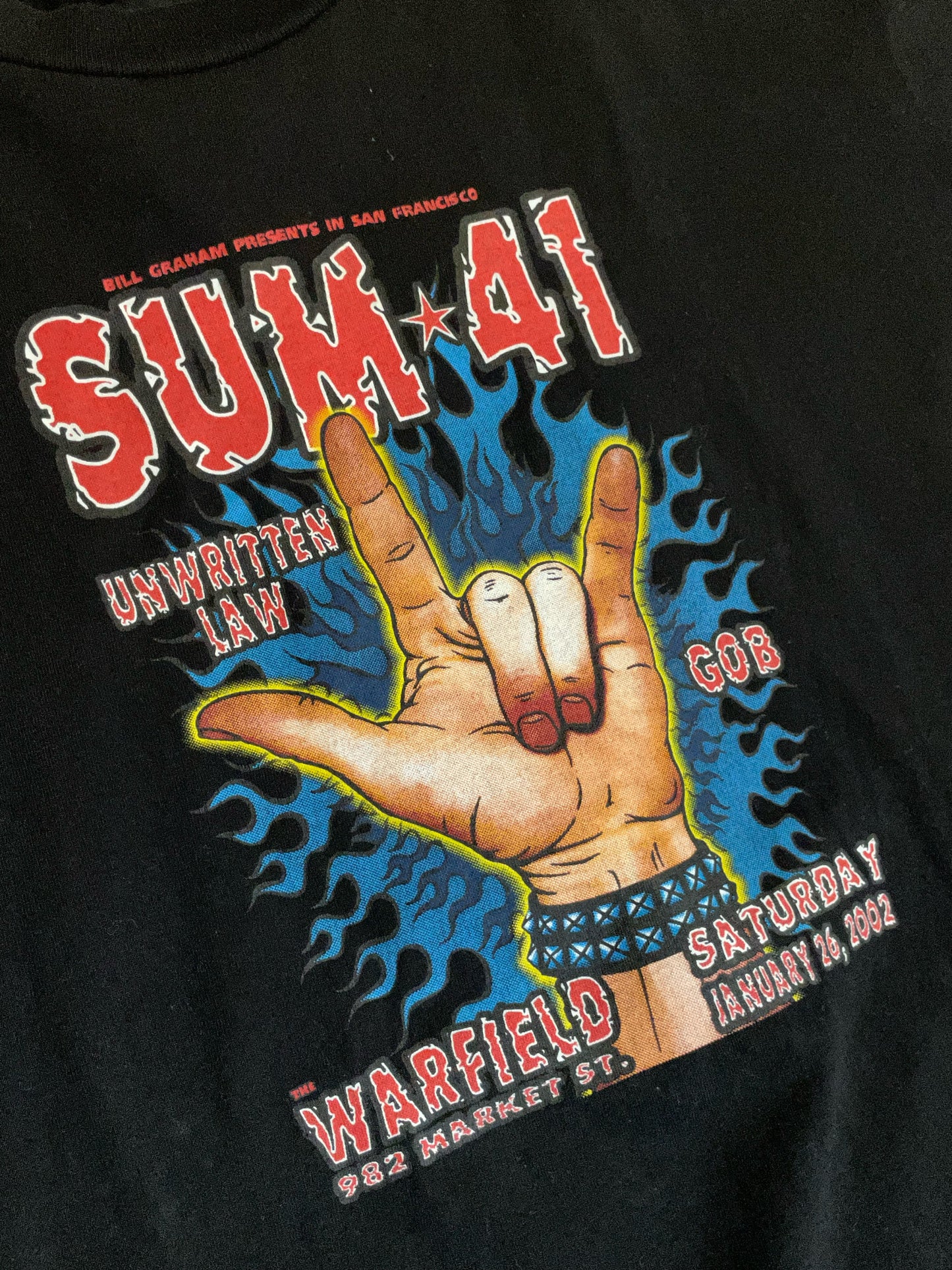 SUM 41 "2002" MUSIC BAND T-SHIRT SZ: L