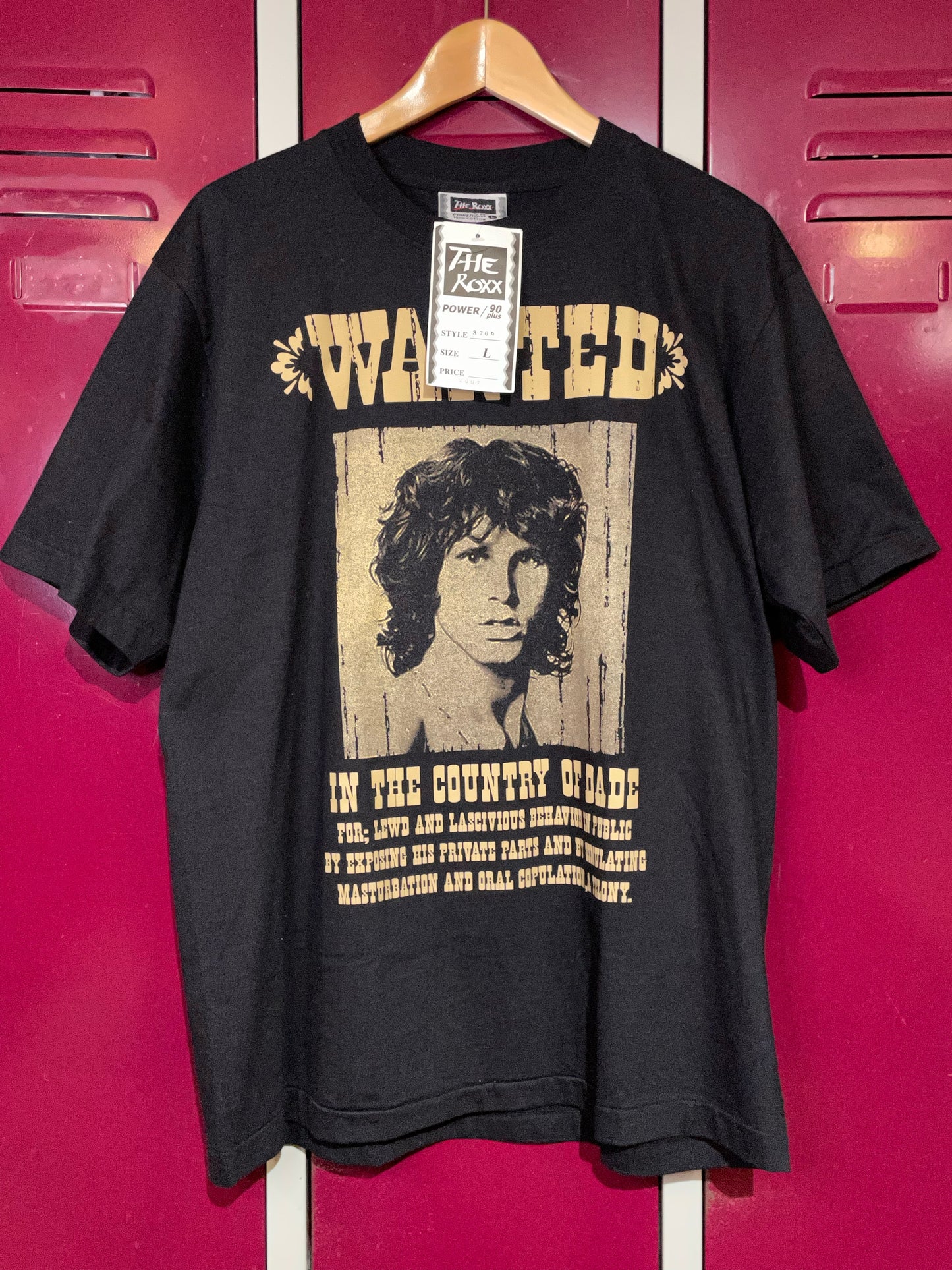 THE DOORS "WANTED" 2007 SINGLE STITCH MUSIC BAND T-SHIRT SZ: L