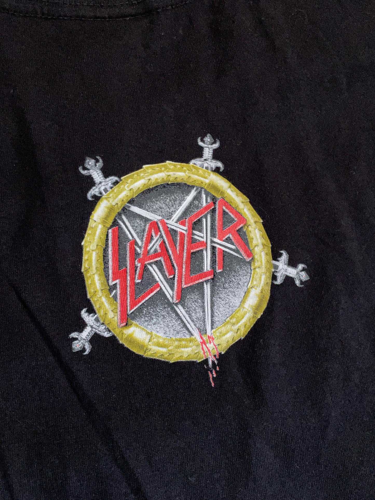 SLAYER "BIG LOGO" 2008 MUSIC BAND T-SHIRT SZ: L