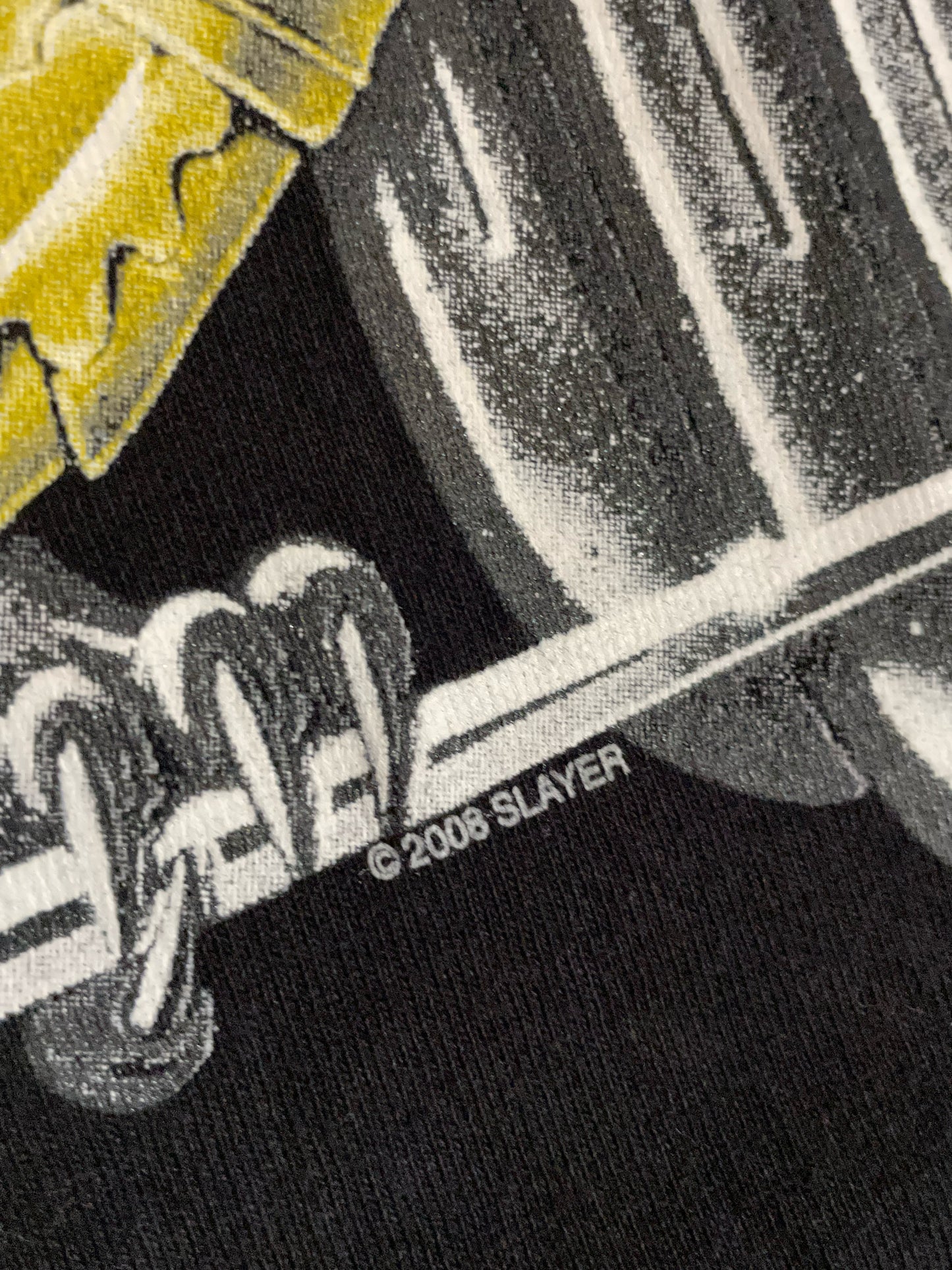 SLAYER "BIG LOGO" 2008 MUSIC BAND T-SHIRT SZ: L