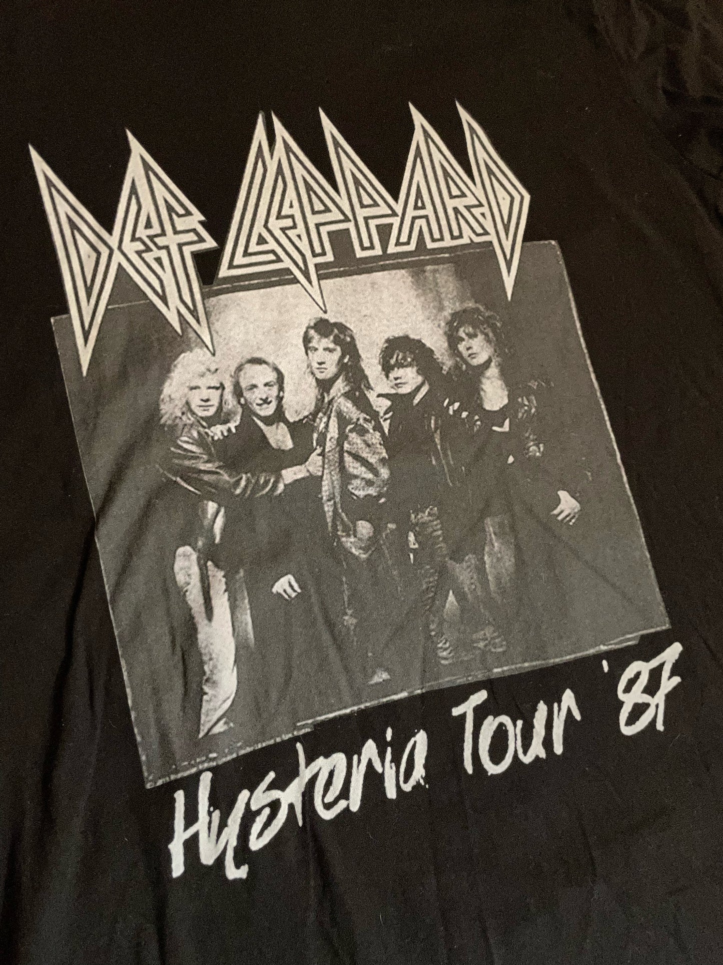 DEF LEPPARD "HYSTERIA TOUR '87" MUSIC BAND T-SHIRT SZ: L