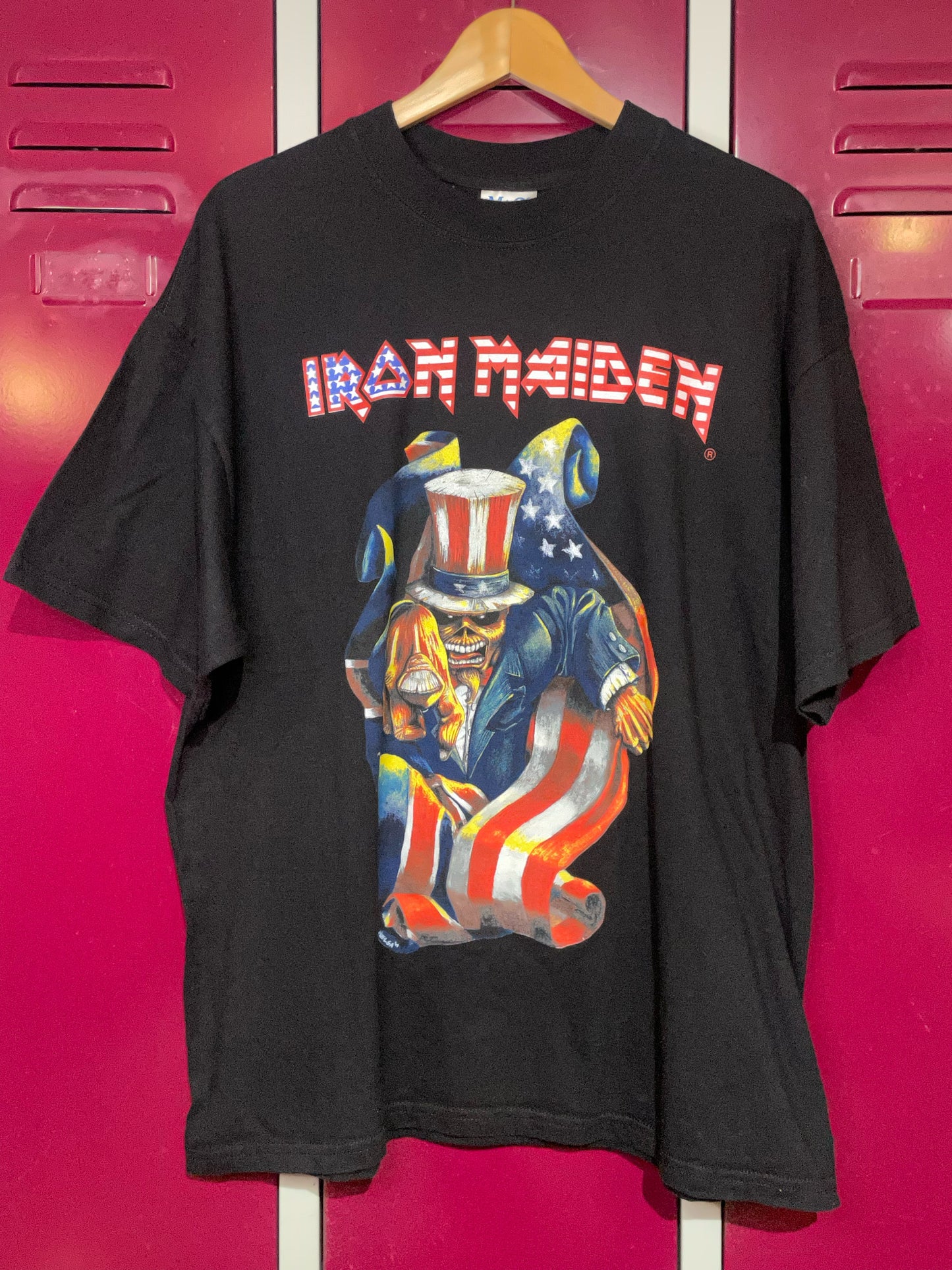 IRON MAIDEN "UNCLE SAM EDDY" MUSIC BAND T-SHIRT SZ: XL