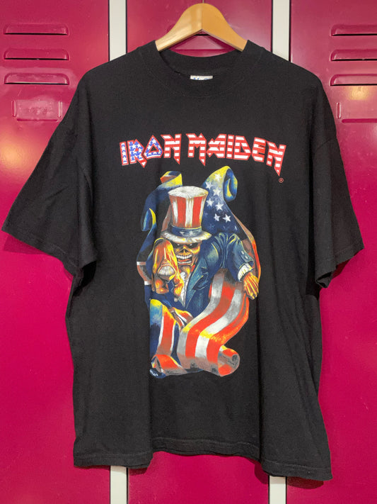 IRON MAIDEN "UNCLE SAM EDDY" MUSIC BAND T-SHIRT  SZ: XL