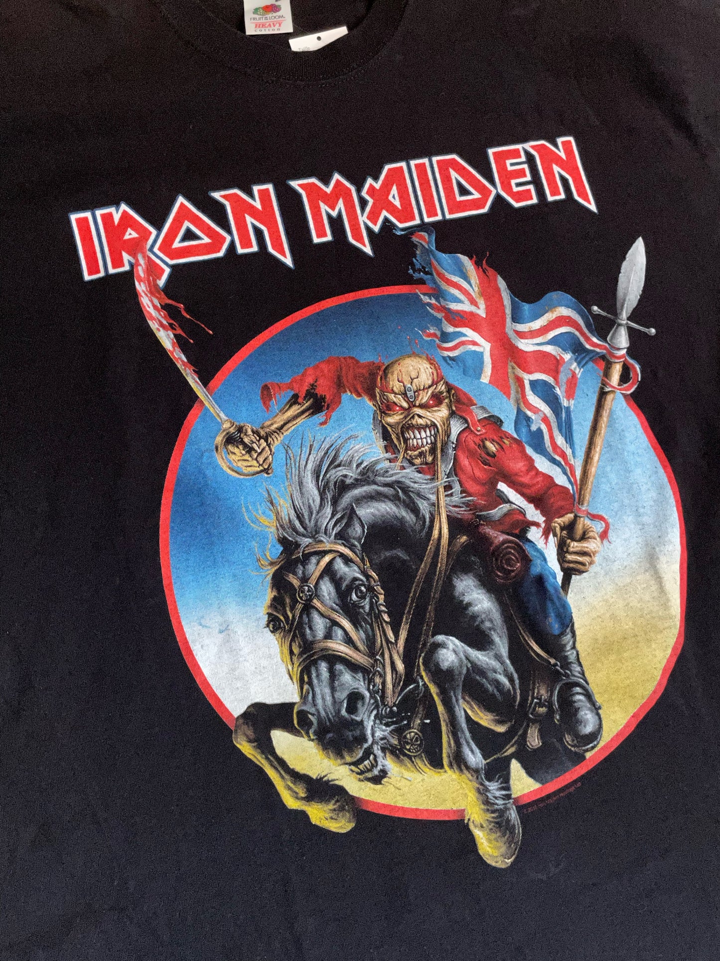 IRON MAIDEN "EUROPEAN TOUR 2013" MUSIC BAND T-SHIRT SZ: XL