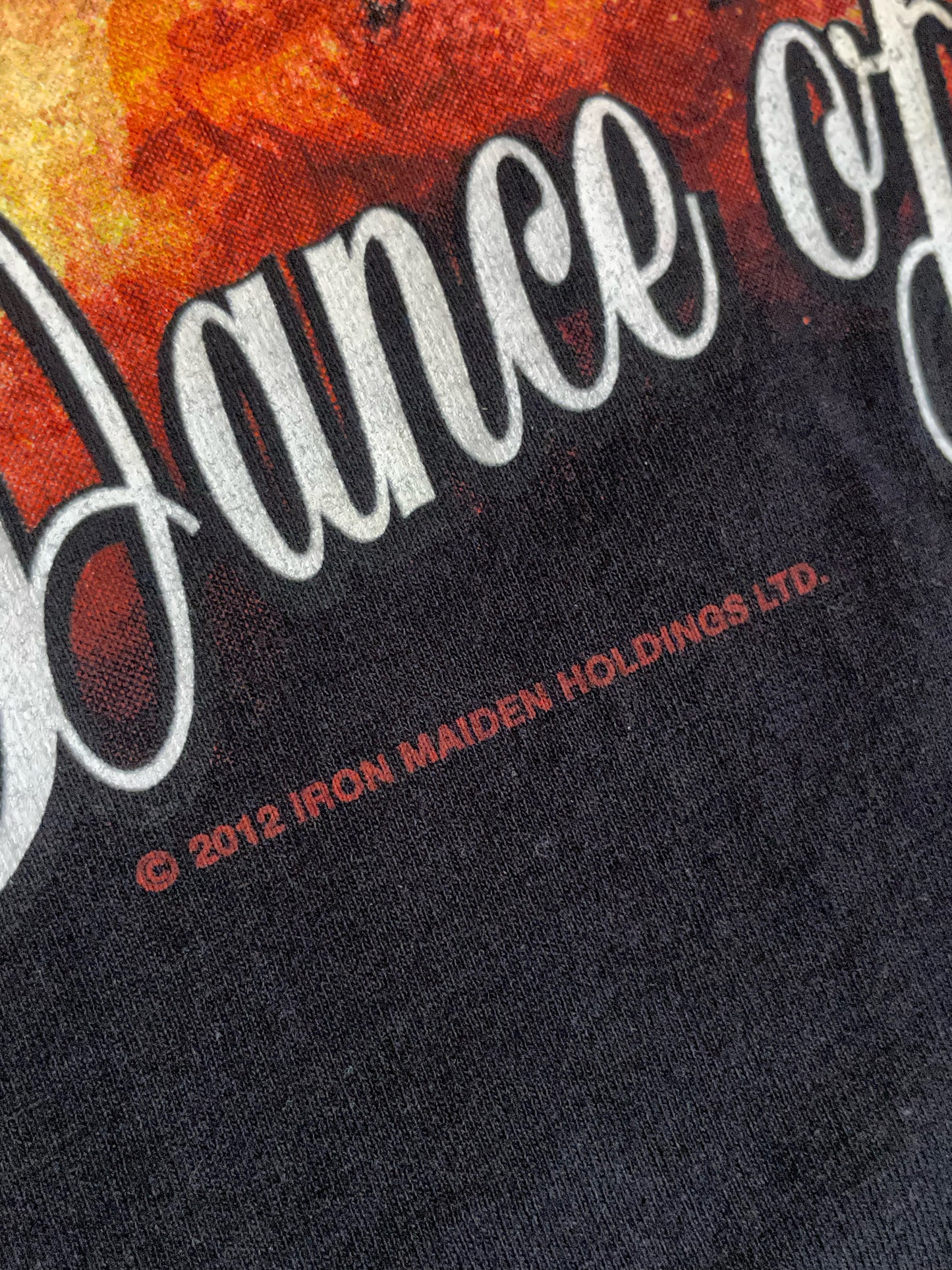 IRON MAIDEN "DANCE OF DEATH" 2012 MUSIC BAND T-SHIRT SZ: XXL