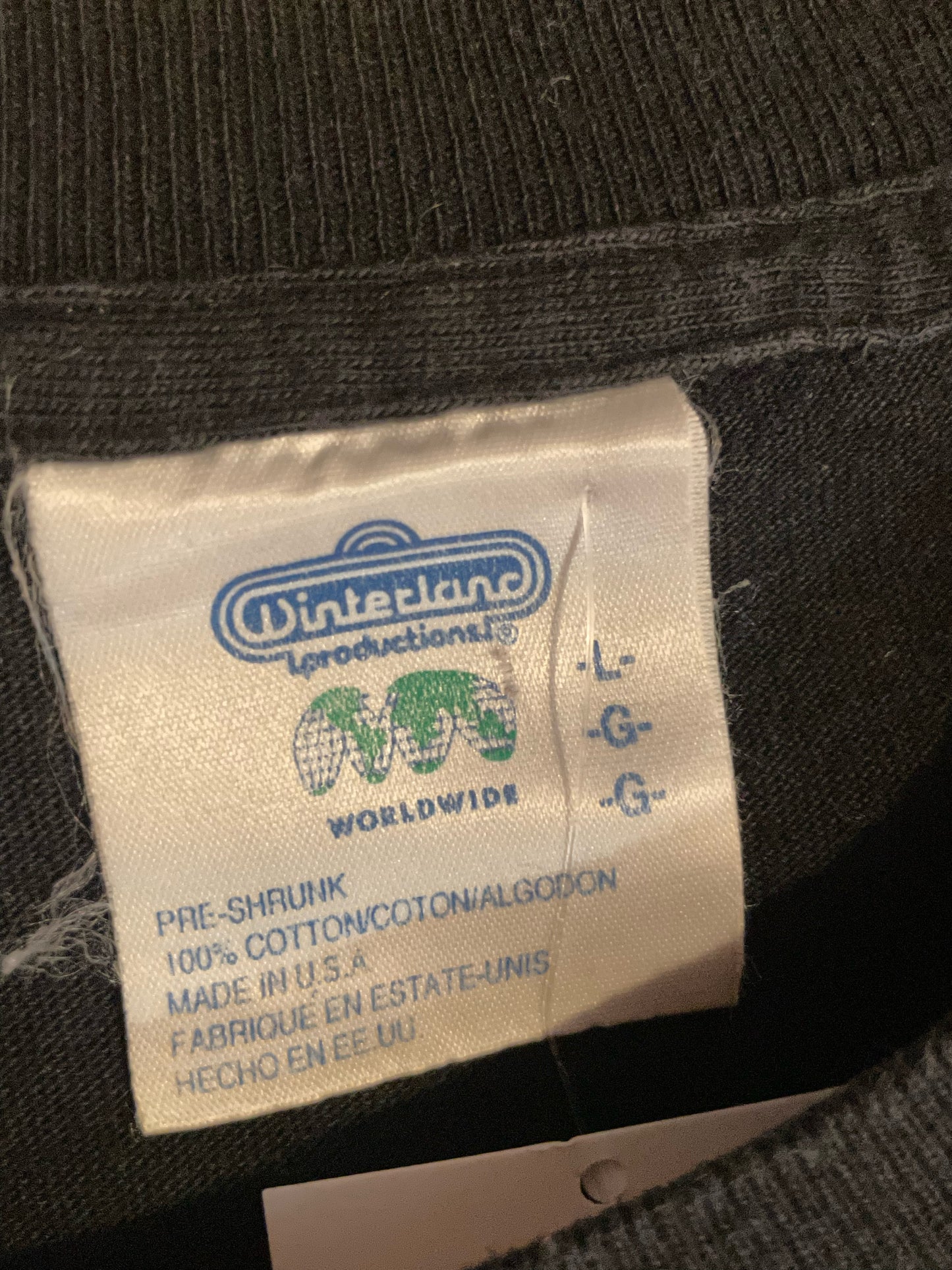 VINTAGE IRON MAIDEN ALL OVER PRINT SINGLE STITCH MUSIC BAND T-SHIRT  SZ: L