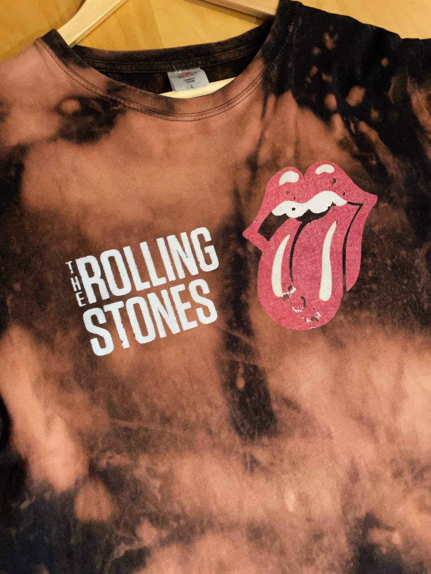 VINTAGE THE ROLLING STONES TIE DYE MUSIC BAND T-SHIRT  SZ: L