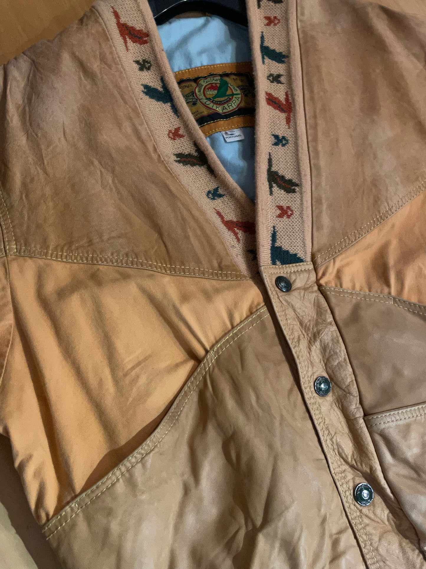 VINTAGE DIKARPA LEATHER JACKET  SZ: 38/S