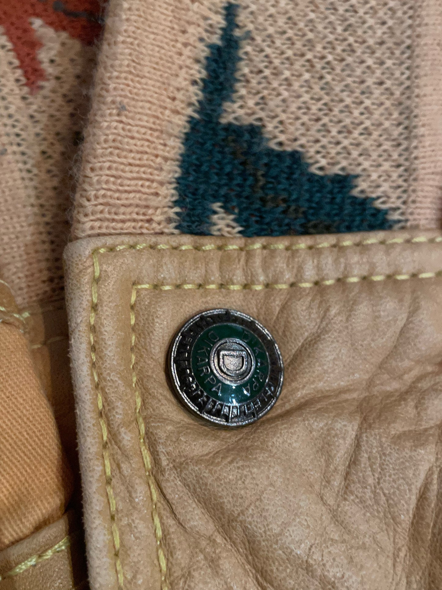 VINTAGE DIKARPA LEATHER JACKET  SZ: 38/S