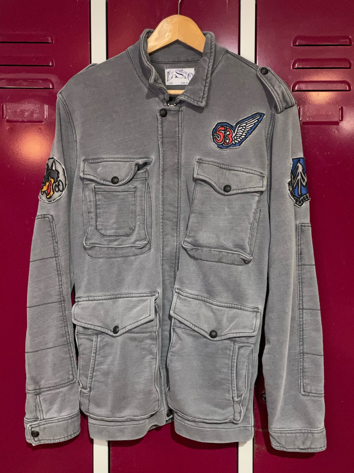 LEVI'S PATCHES TYPE ARMYJACKET SWEAT SZ: M