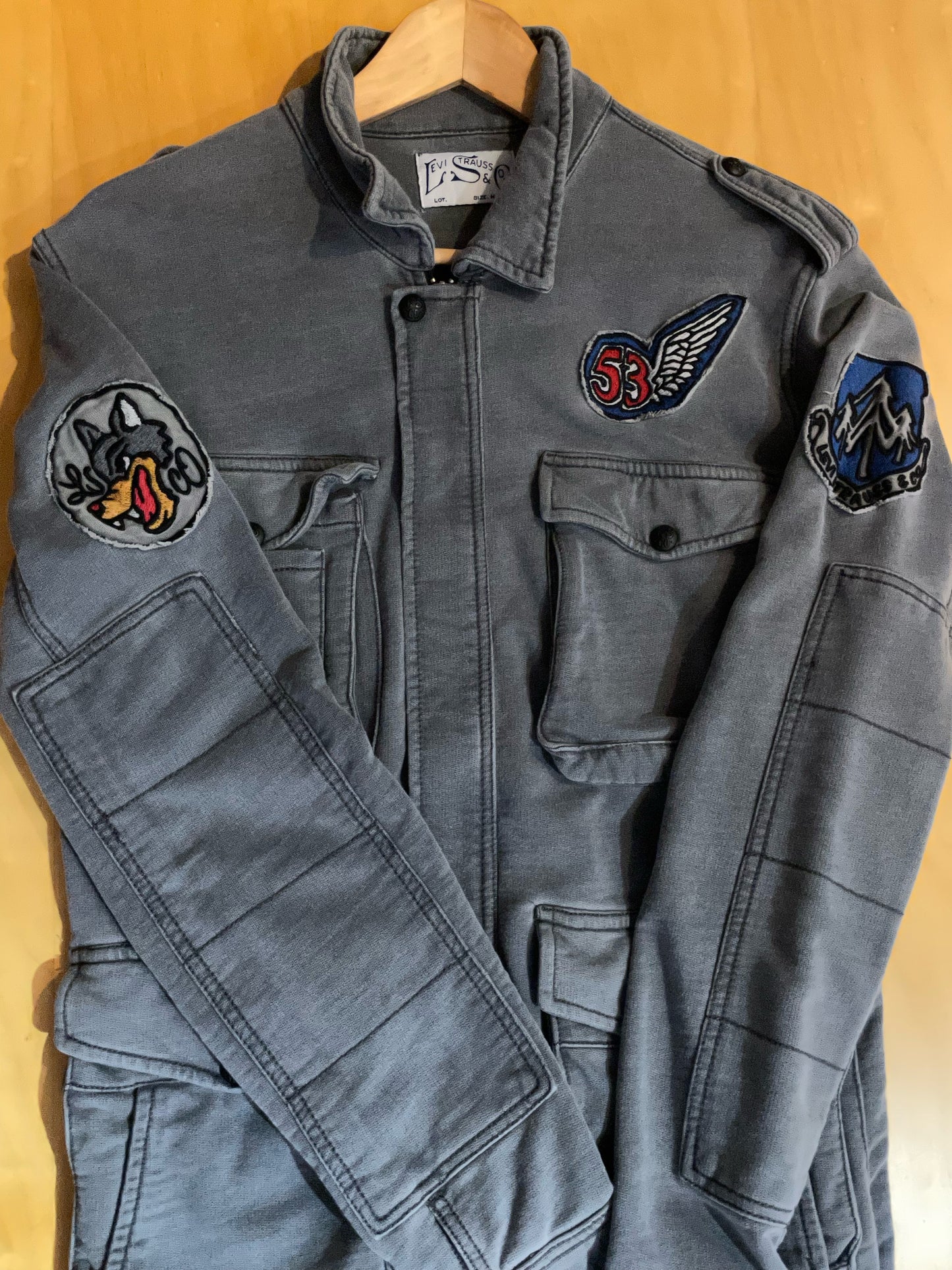 LEVI'S PATCHES TYPE ARMYJACKET SWEAT SZ: M