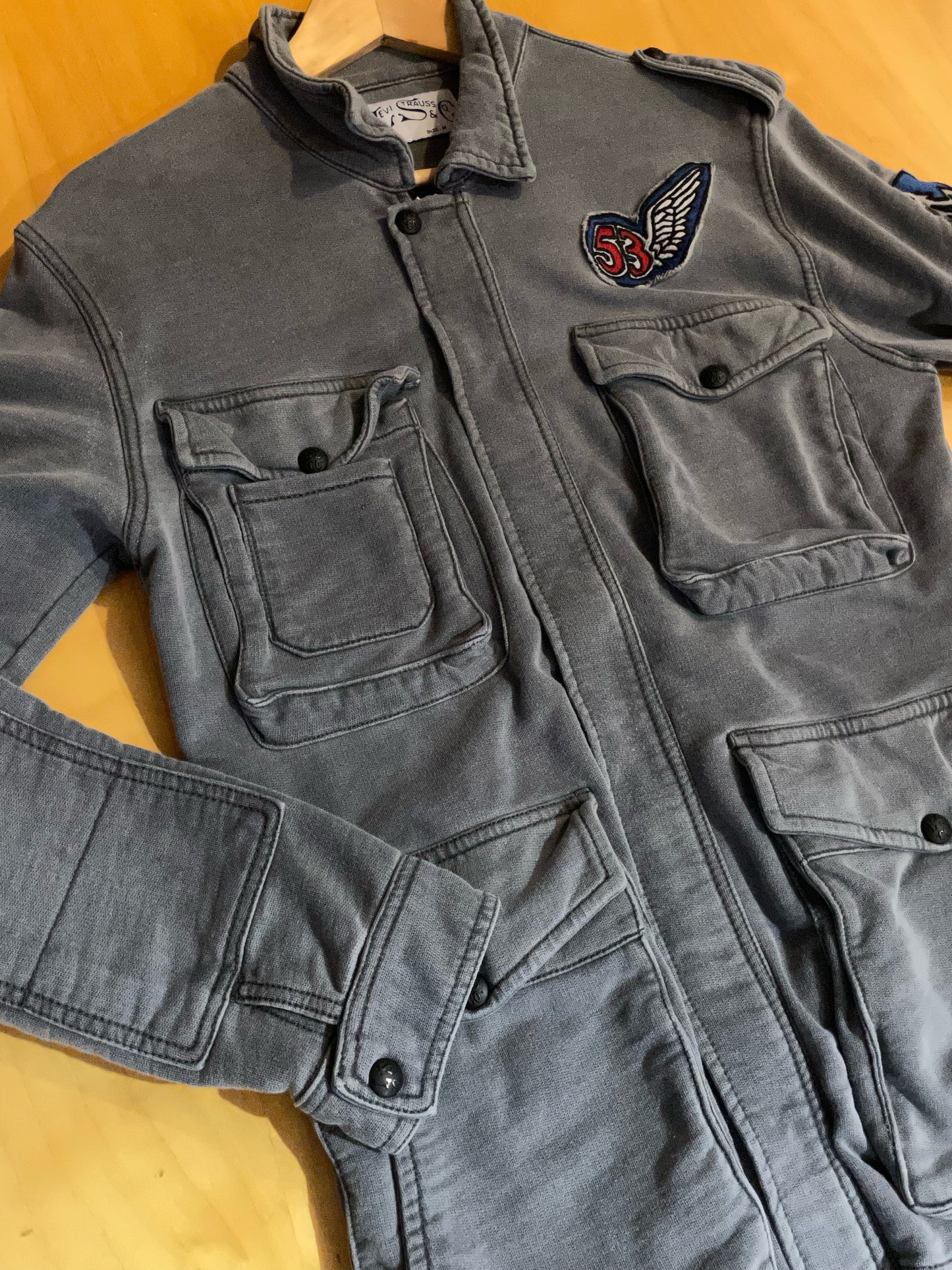 LEVI'S PATCHES TYPE ARMYJACKET SWEAT SZ: M