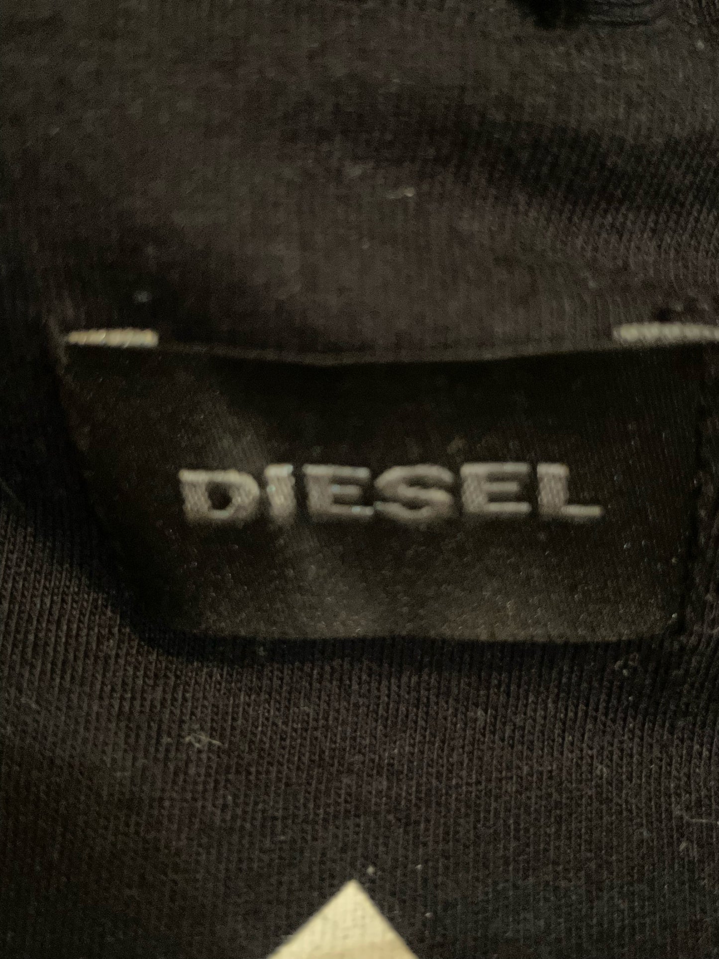 DIESEL LEATHER SLEEVES HOODIE ZIP UP SZ: S