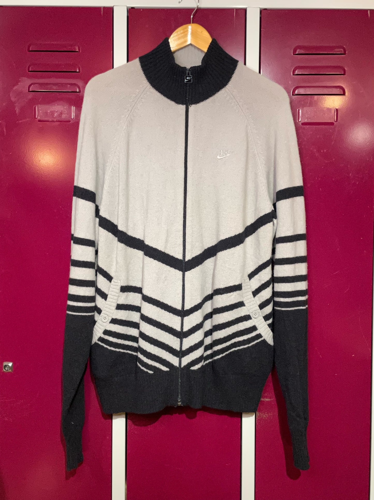 VINTAGE NIKE KNIT CARDIGAN JACKET SZ: L