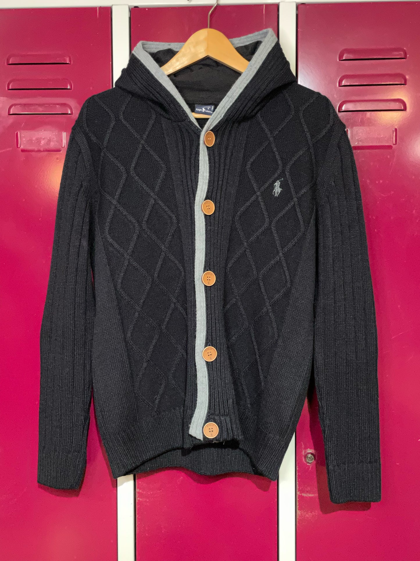 RALPH LAUREN MADE IN USA KNIT CARDIGAN JACKET SZ: S