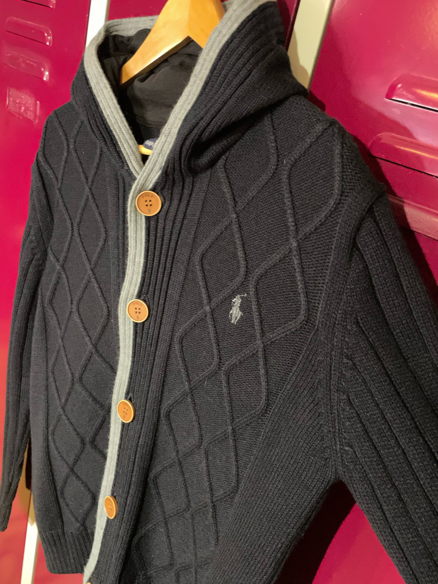 RALPH LAUREN MADE IN USA KNIT CARDIGAN JACKET SZ: S