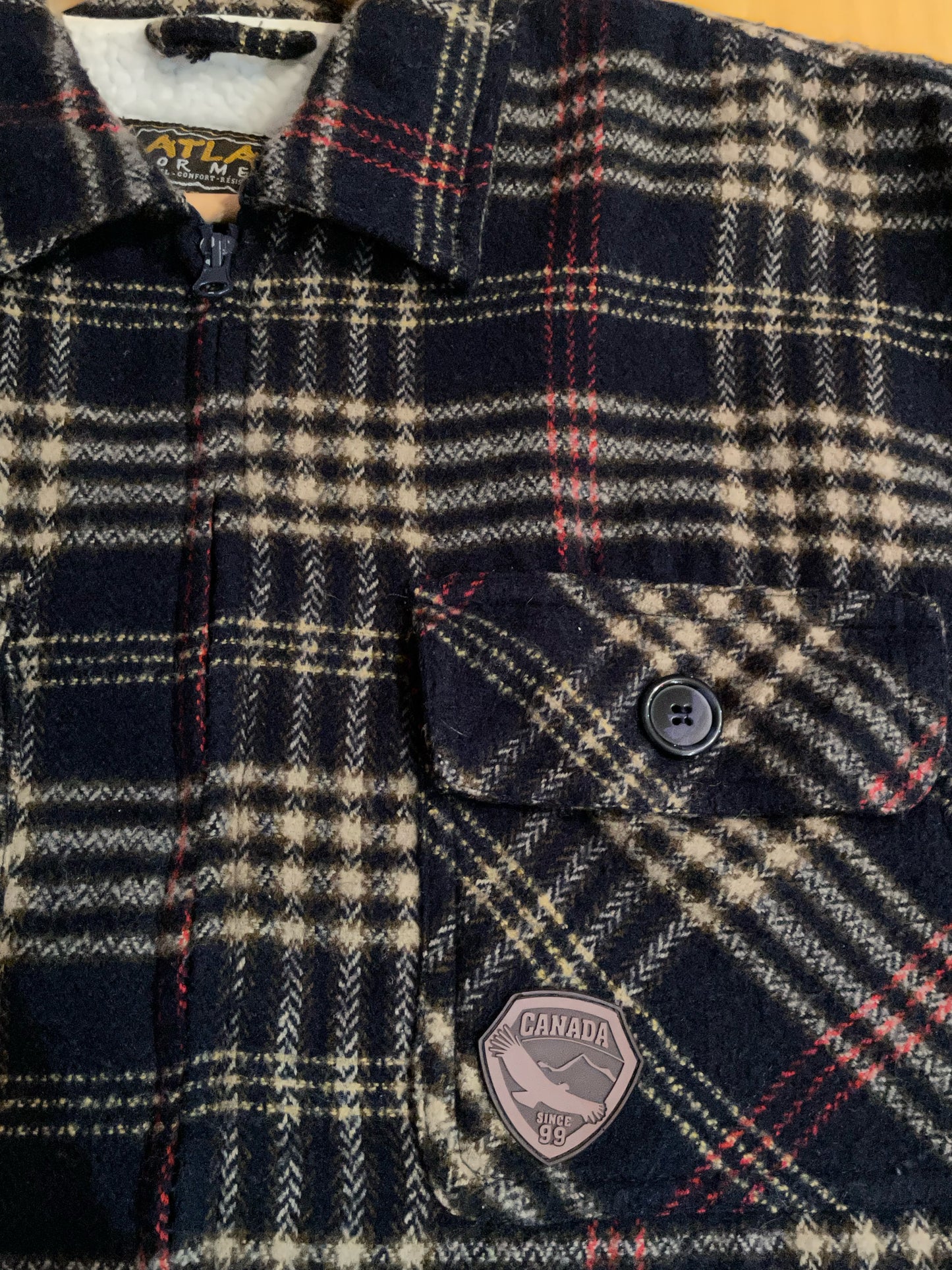 ATLAS FOR MEN FLANNEL JACKET SZ: XL