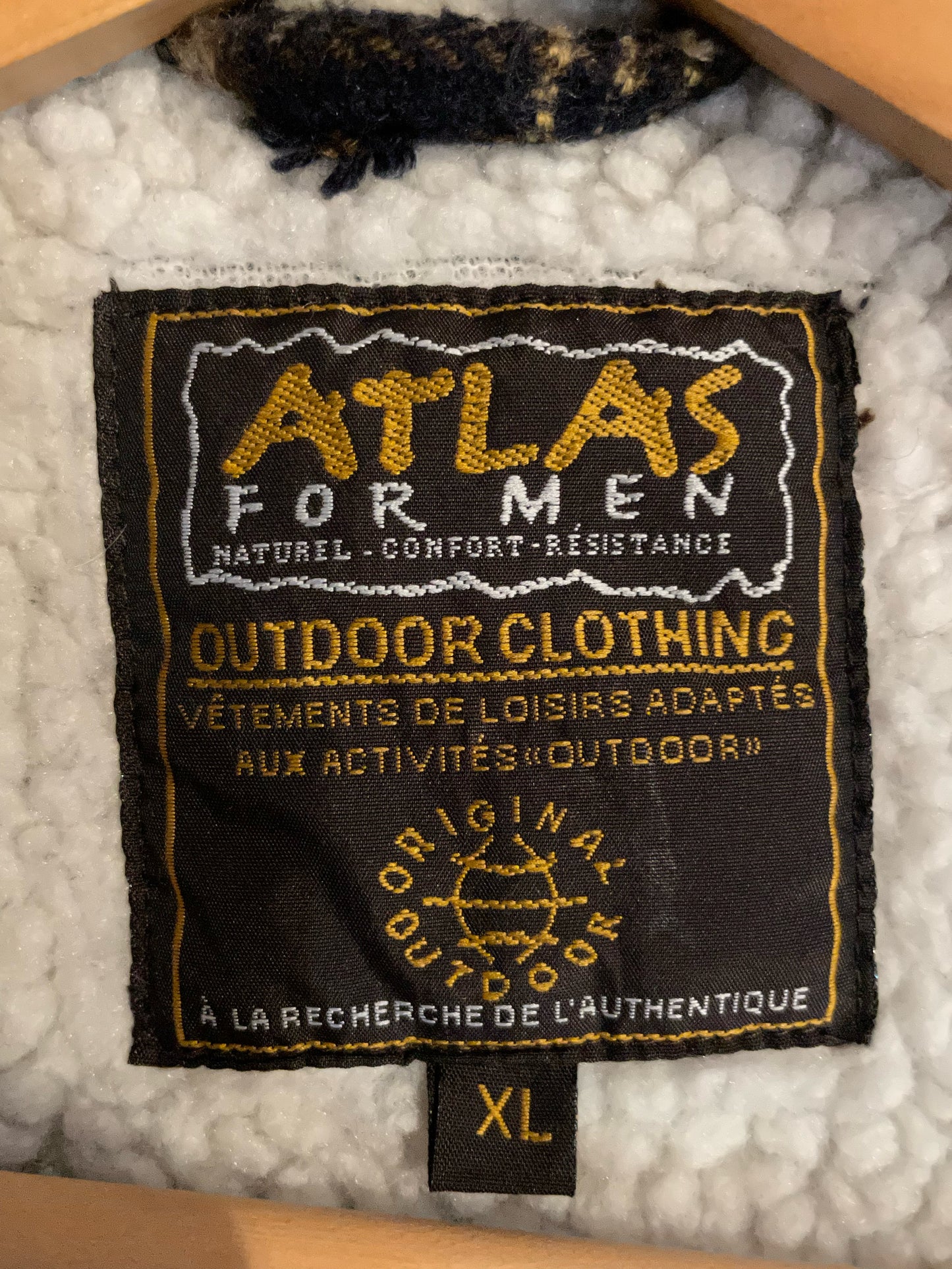 ATLAS FOR MEN FLANNEL JACKET SZ: XL