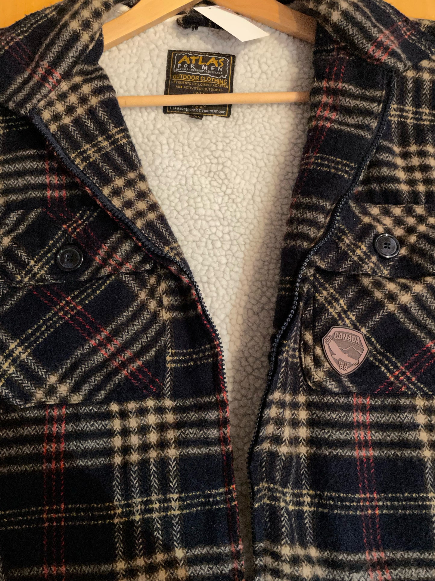 ATLAS FOR MEN FLANNEL JACKET SZ: XL
