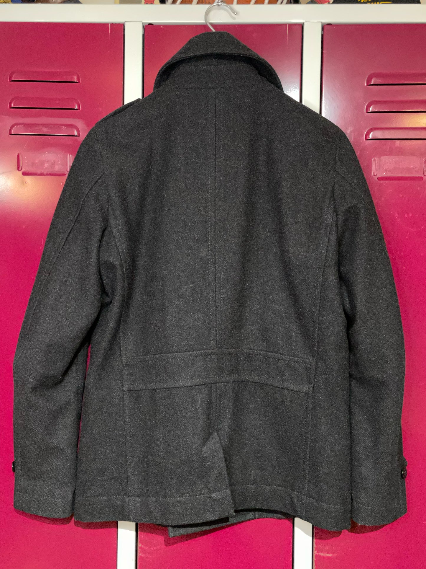 DIESEL WOOL CABAN PEA-COAT JACKET SZ: S