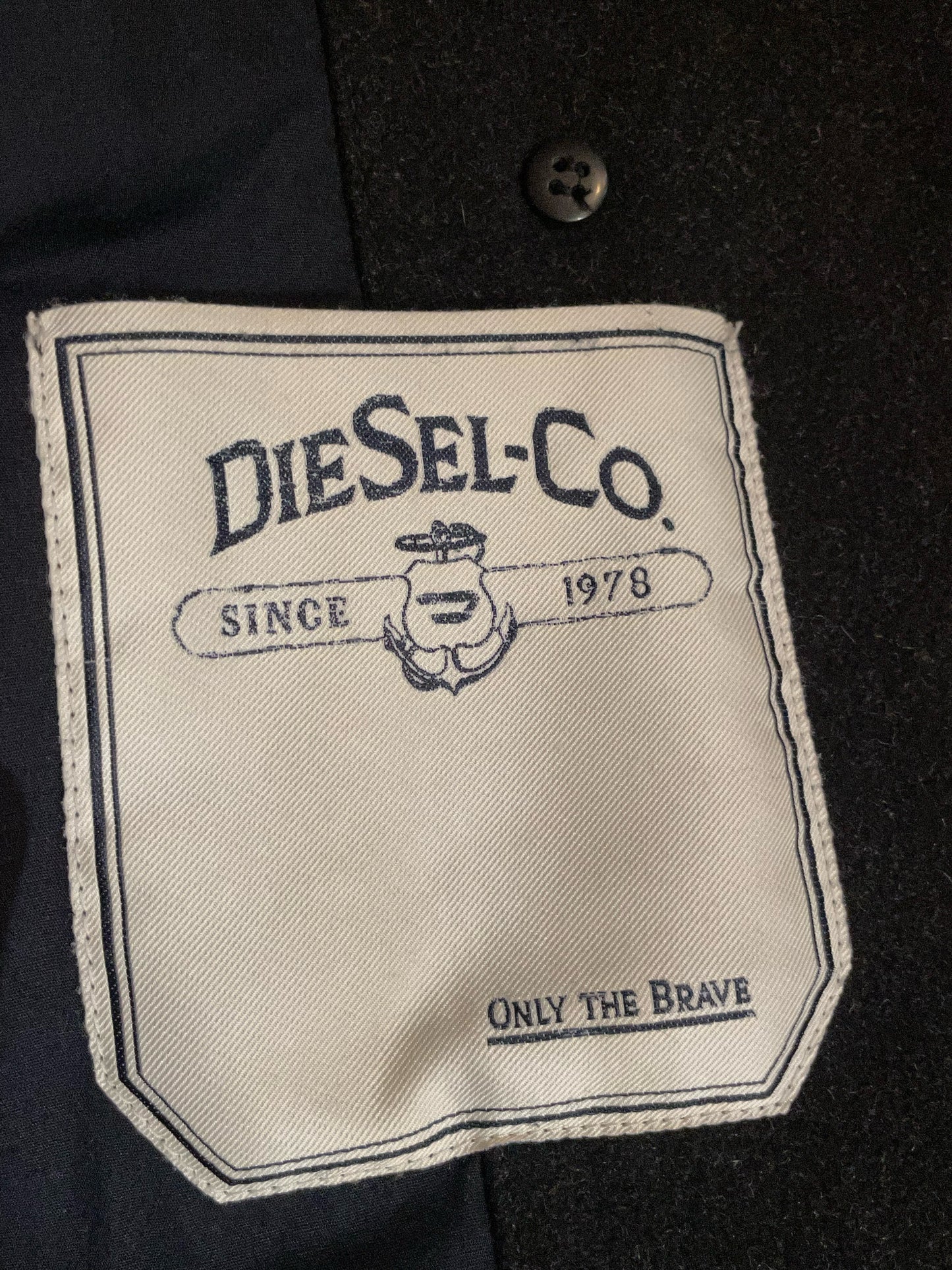 DIESEL WOOL CABAN PEA-COAT JACKET SZ: S