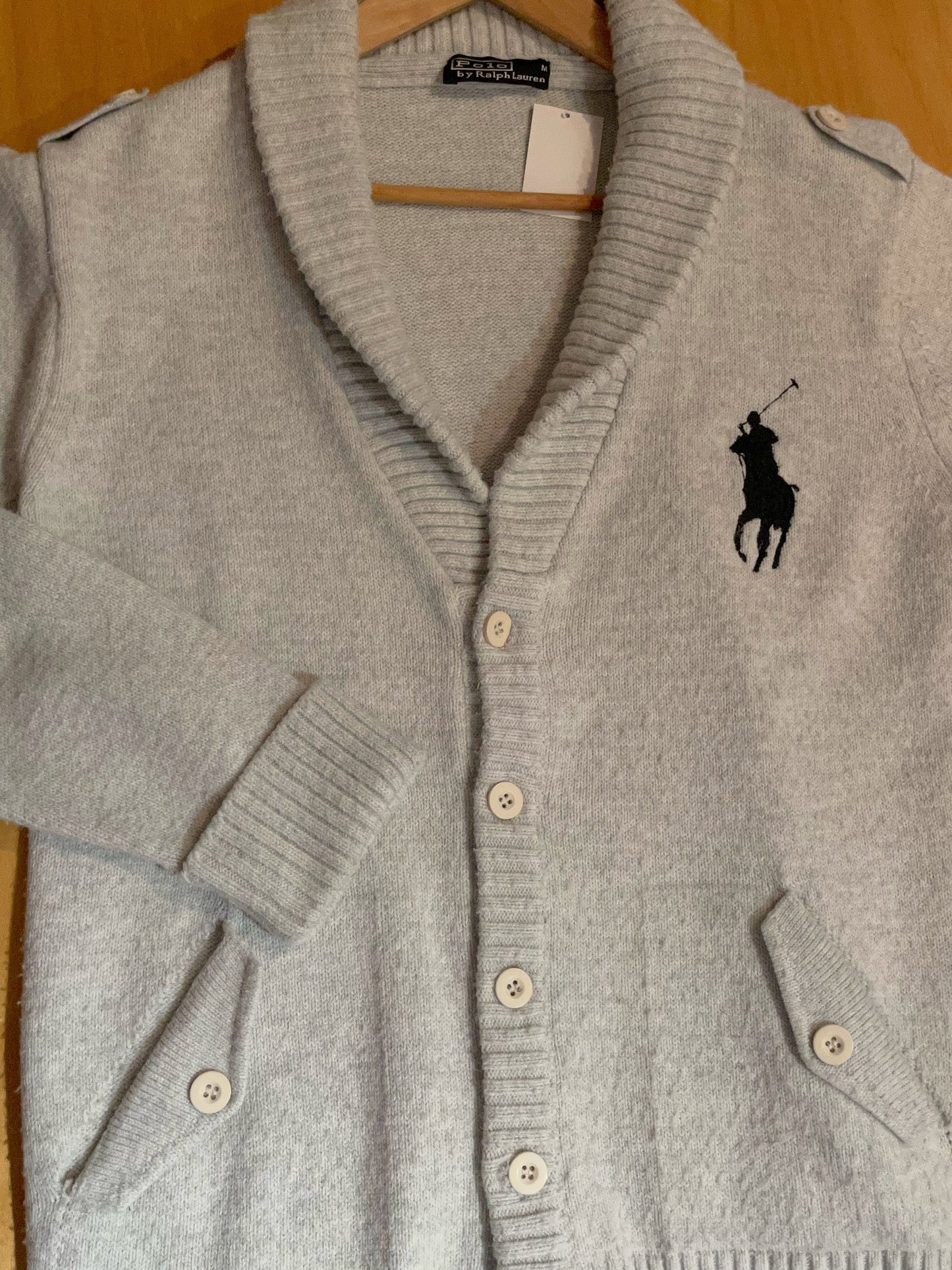 RALPH LAUREN KNIT CARDIGAN JACKET SZ: M