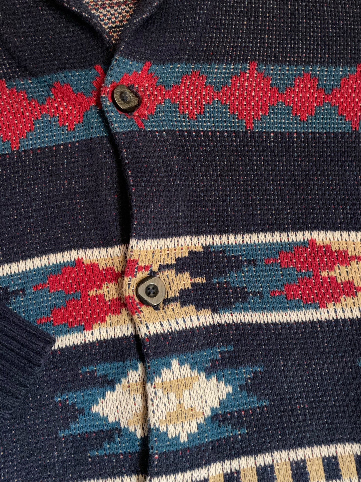 KOTO AZTEK PATTERNS KNIT CARDIGAN JACKET SZ: L