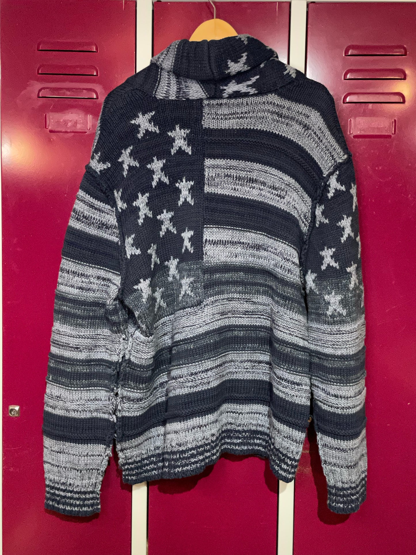 RALPH LAUREN AMERICAN FLAG CARDIGAN JACKET SZ: XL