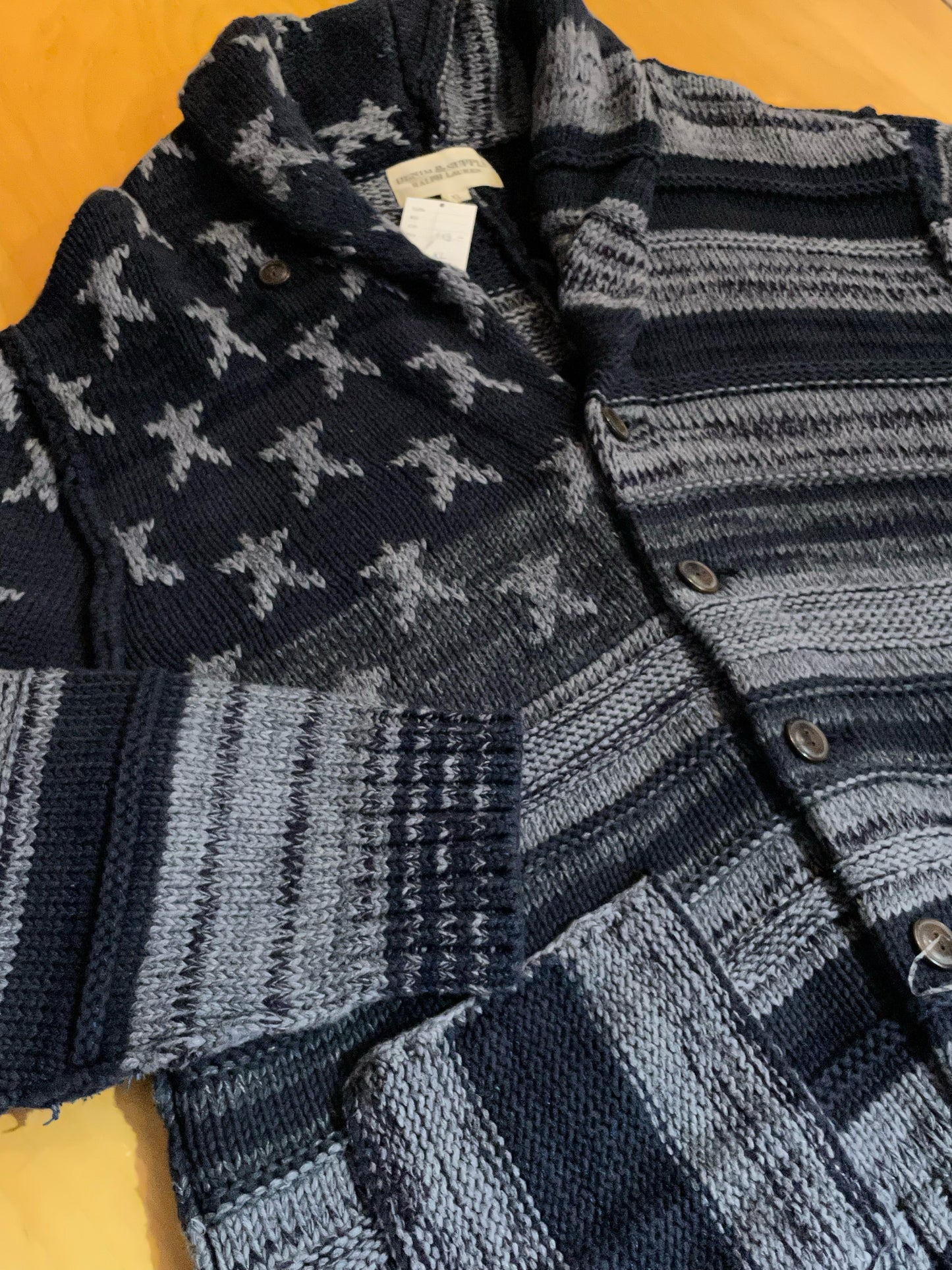 RALPH LAUREN AMERICAN FLAG CARDIGAN JACKET SZ: XL