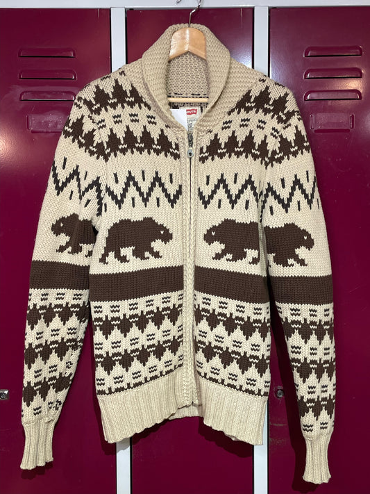 LEVI'S BEAR KNIT CARDIGAN JACKET  SZ: S